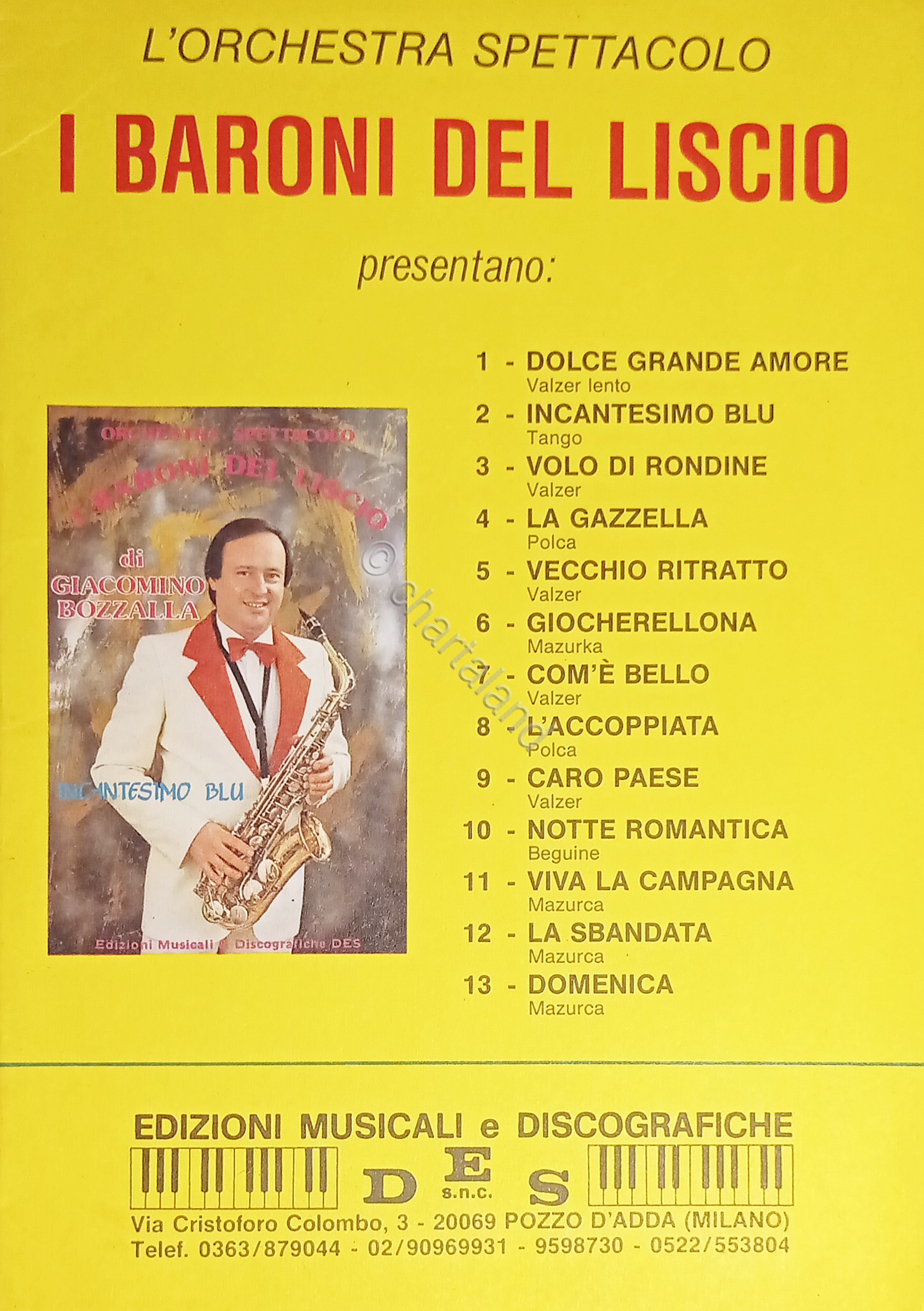 Spartiti - L'Orchestra Spettacolo I Baroni del Liscio - Raccolta …