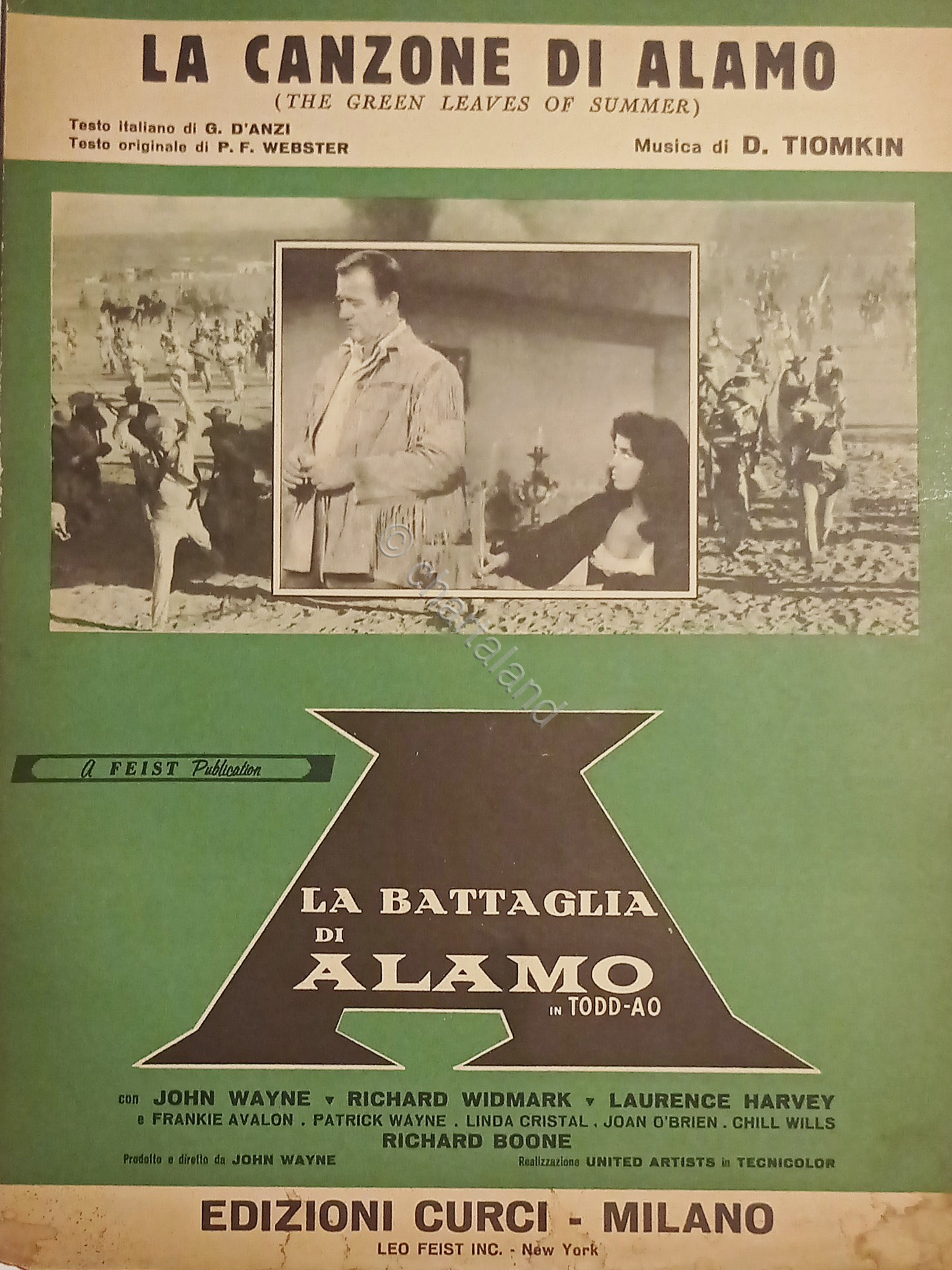 Spartiti - La Canzone di Alamo - Musica di D. …