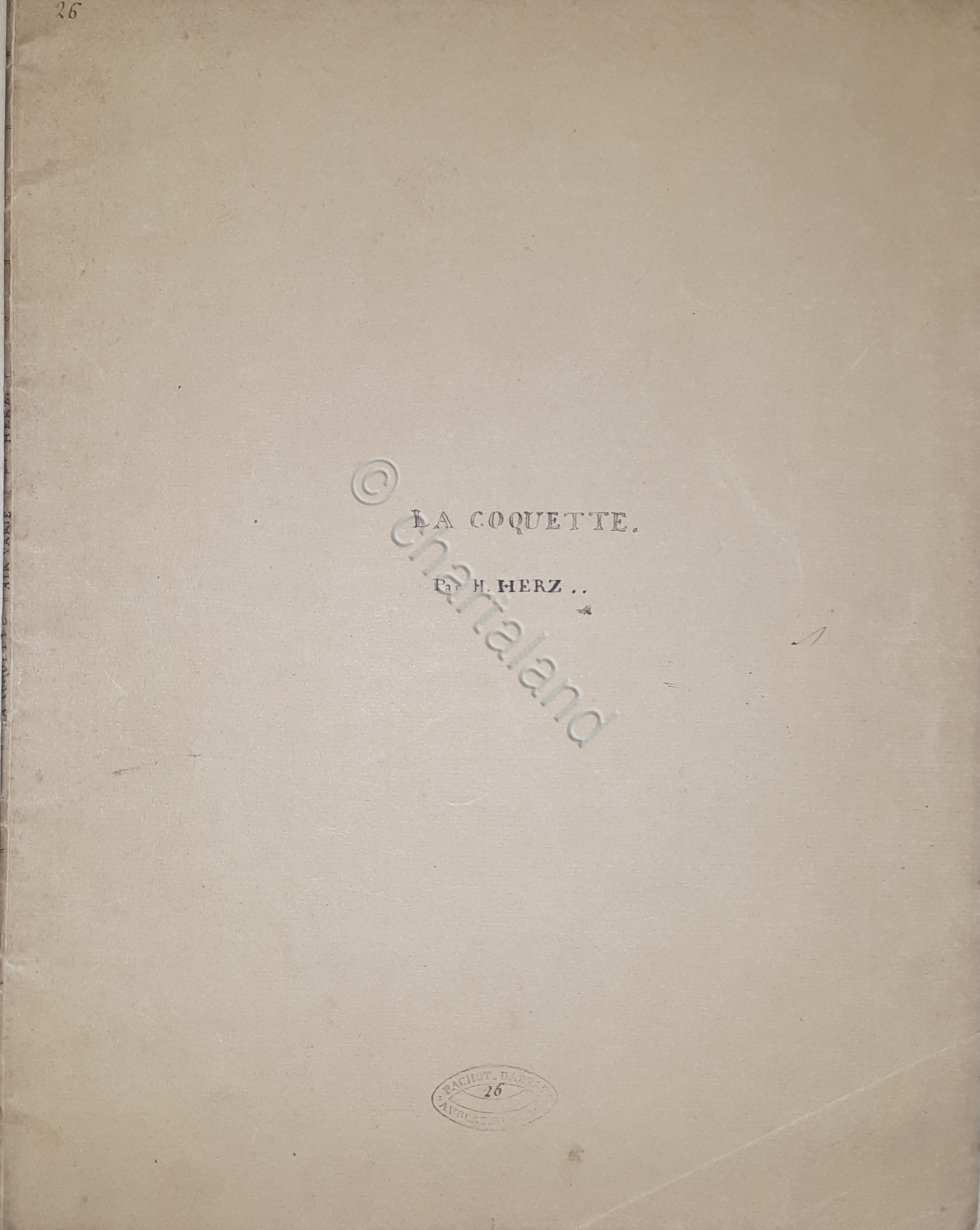 Spartiti - La Coquette pour Piano par Henri Herz - …