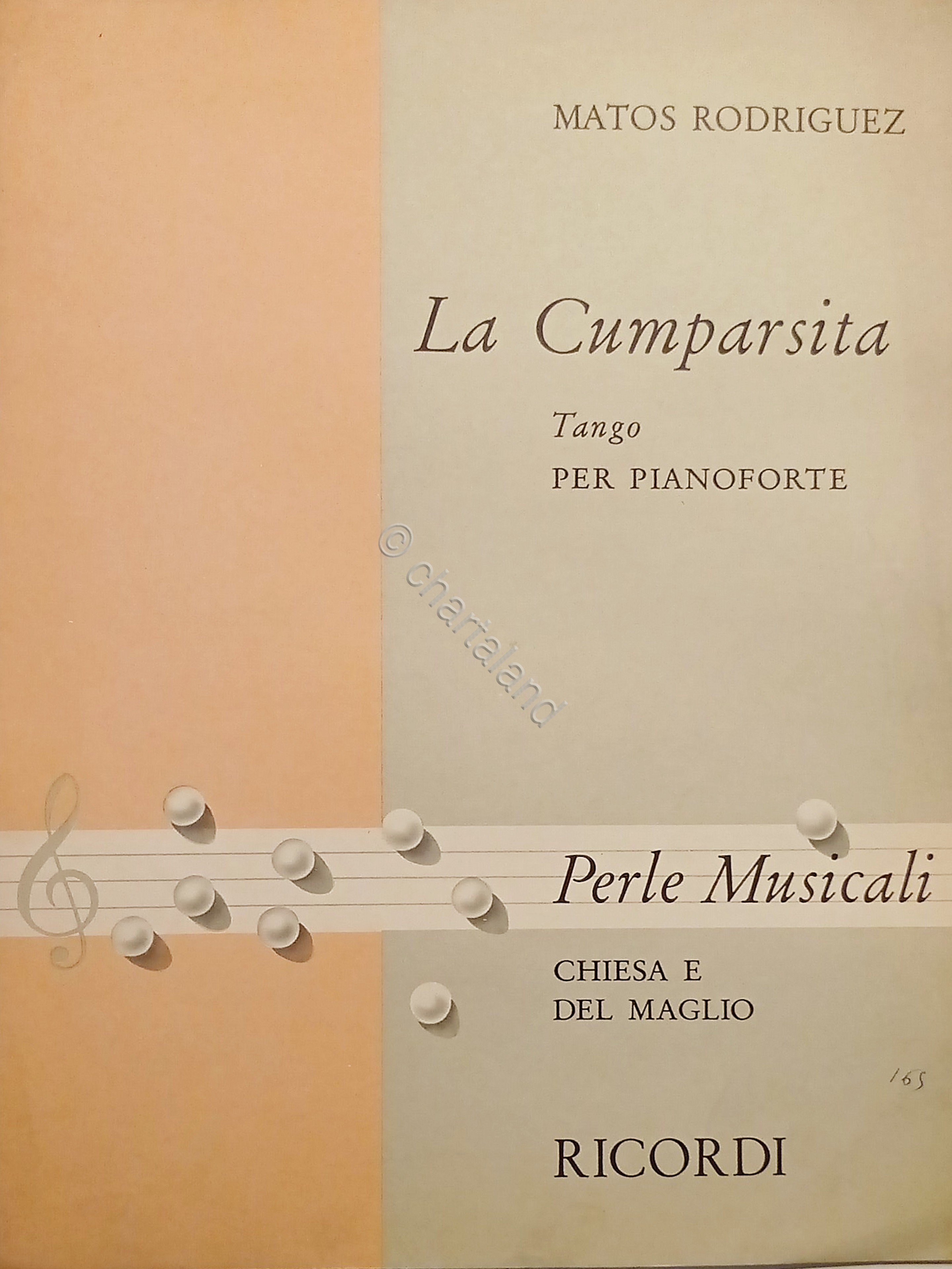 Spartiti - La Cumparsista - Tango per Pianoforte di Matos …