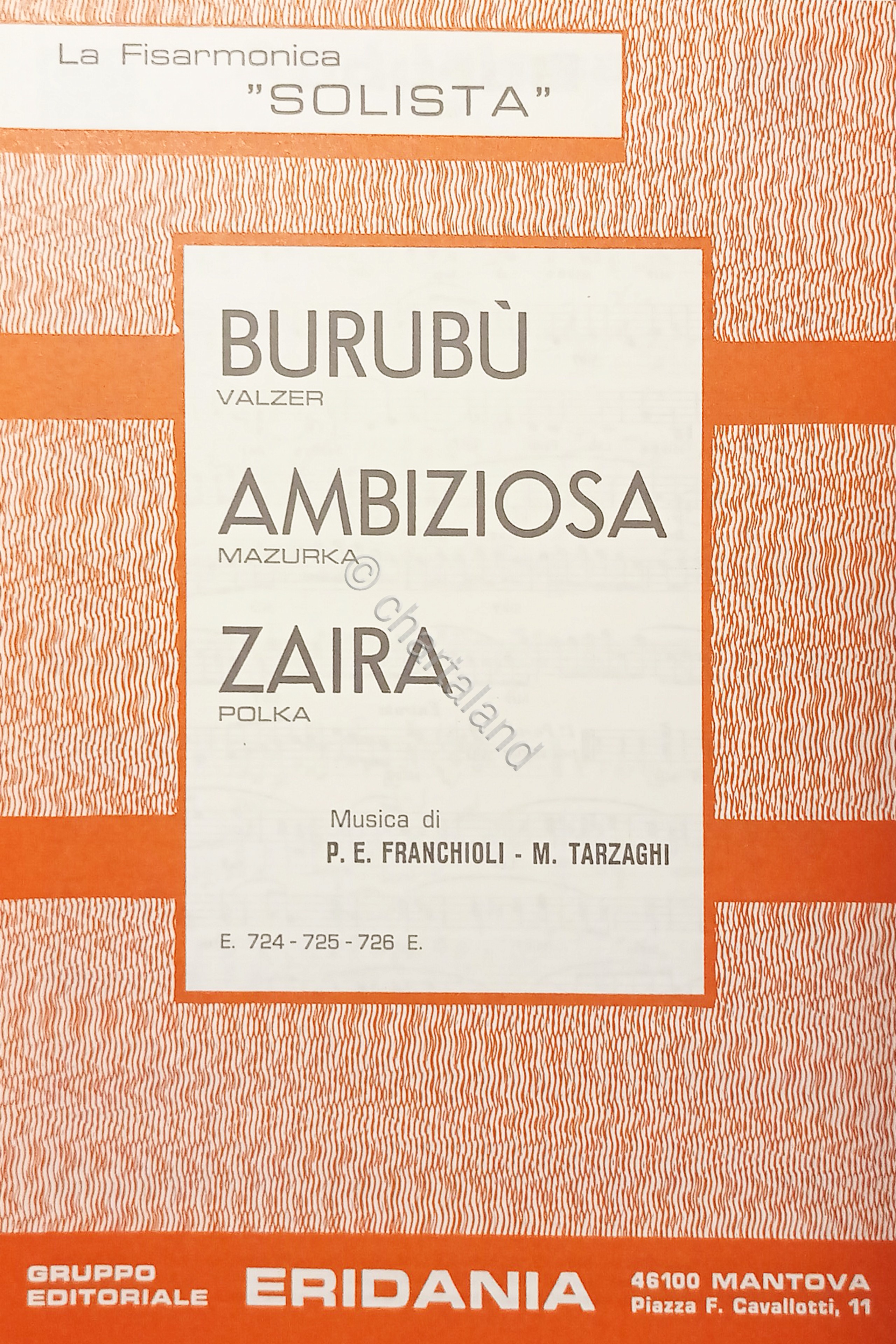 Spartiti - La Fisarmonica Solista - Musica di P.E. Franchioli …