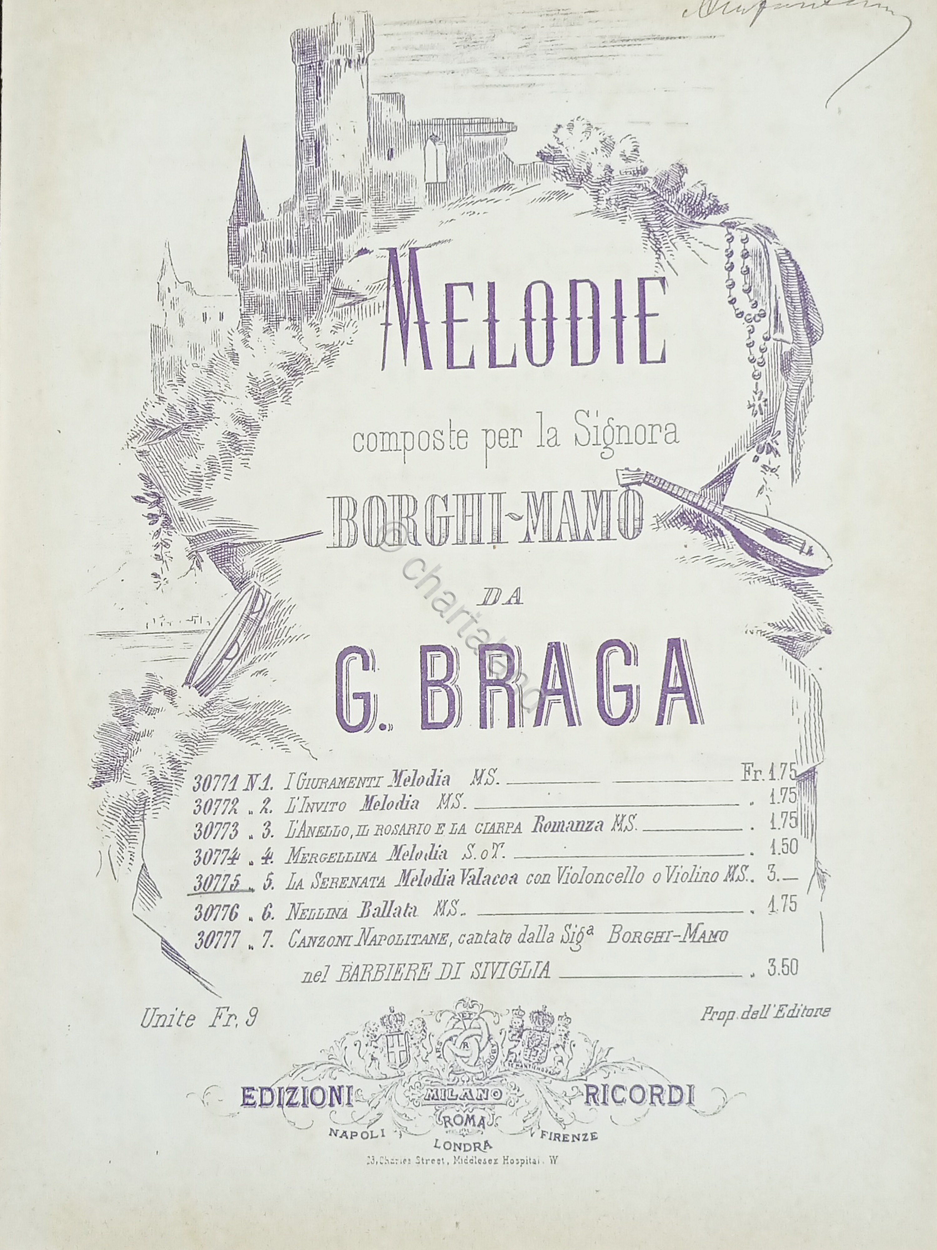 Spartiti - La Serenata - Melodia Valacca con Violoncello o …