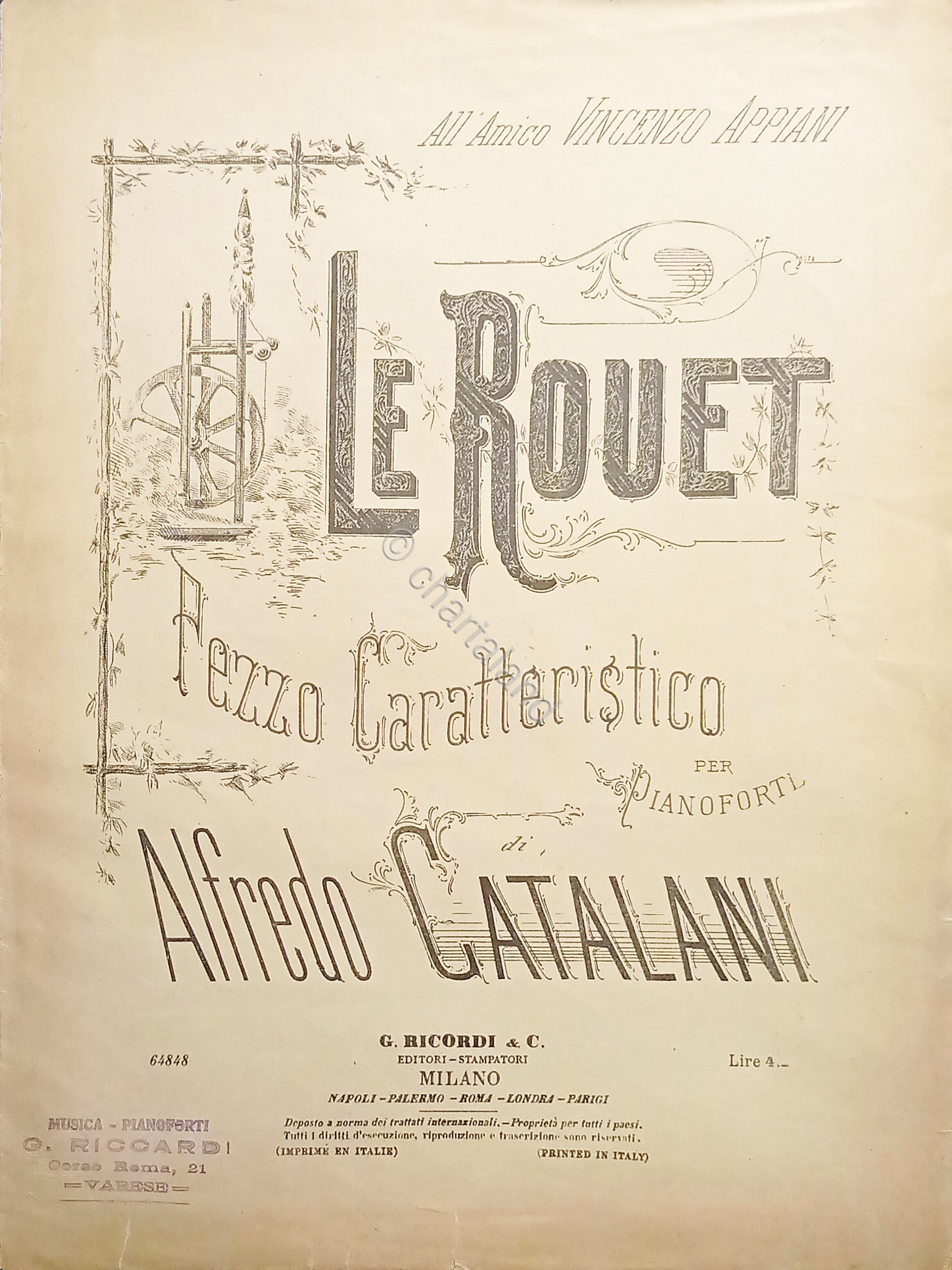 Spartiti - Le Rouet - Pezzo Caratteristico per Pianoforte di …