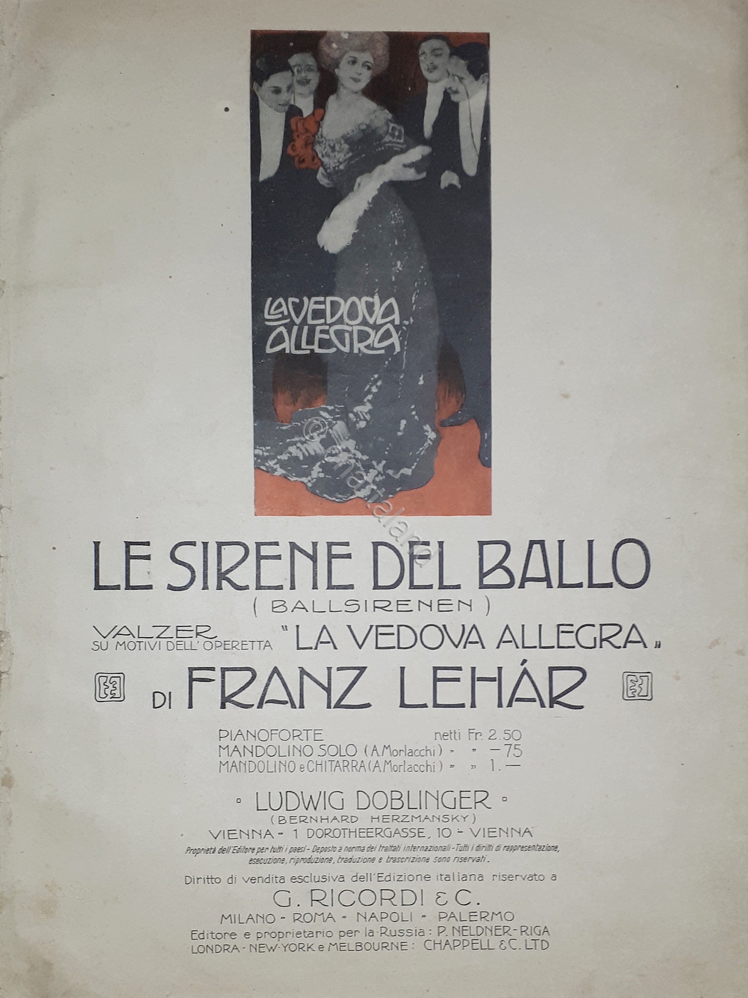 Spartiti - Le Sirene del Ballo - Valzer dell'Opera La …
