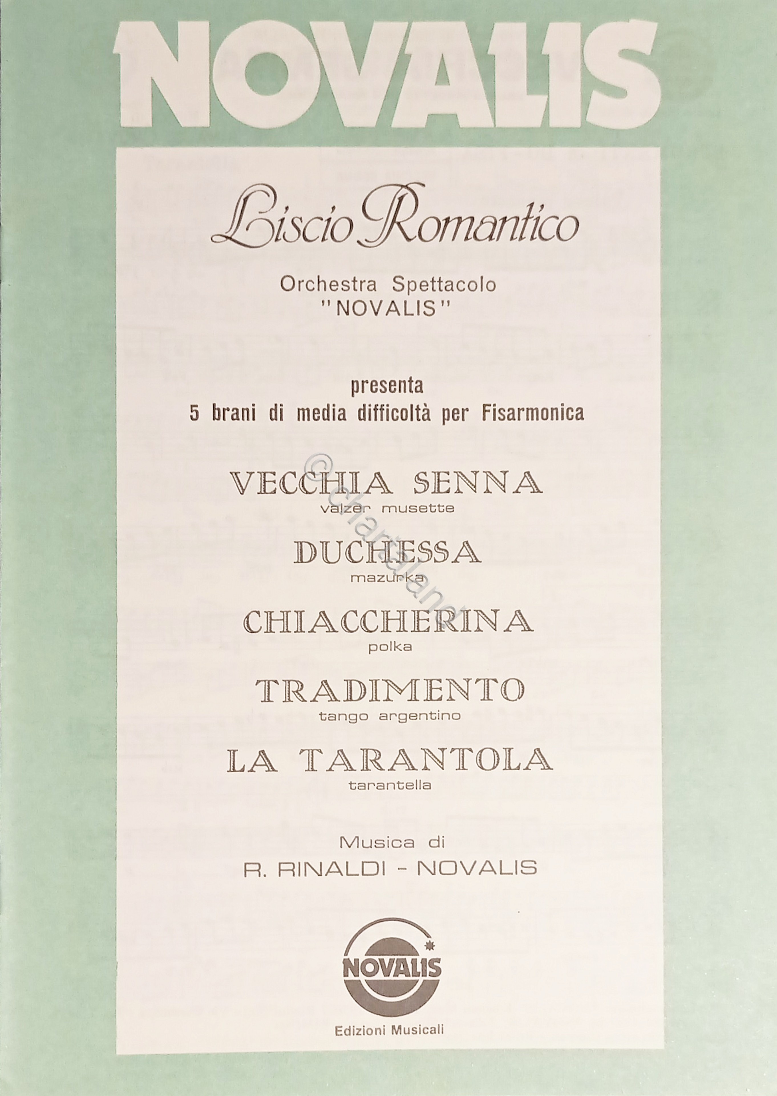 Spartiti - Liscio Romantico - Orchestra Spettacolo Novalis - Raccolta …