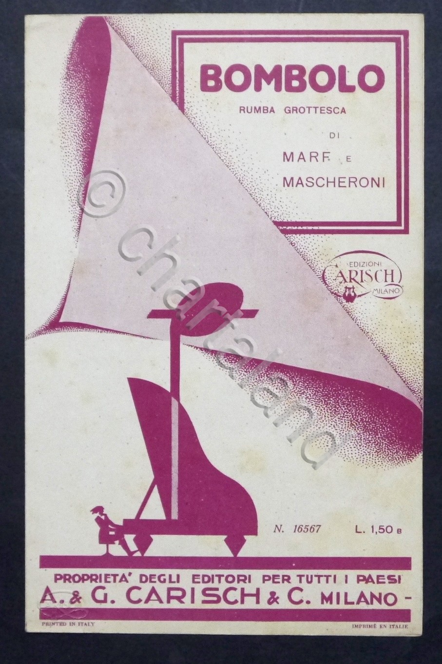 Spartiti - M. Mascheroni - Bombolo - Rumba grottesca - …