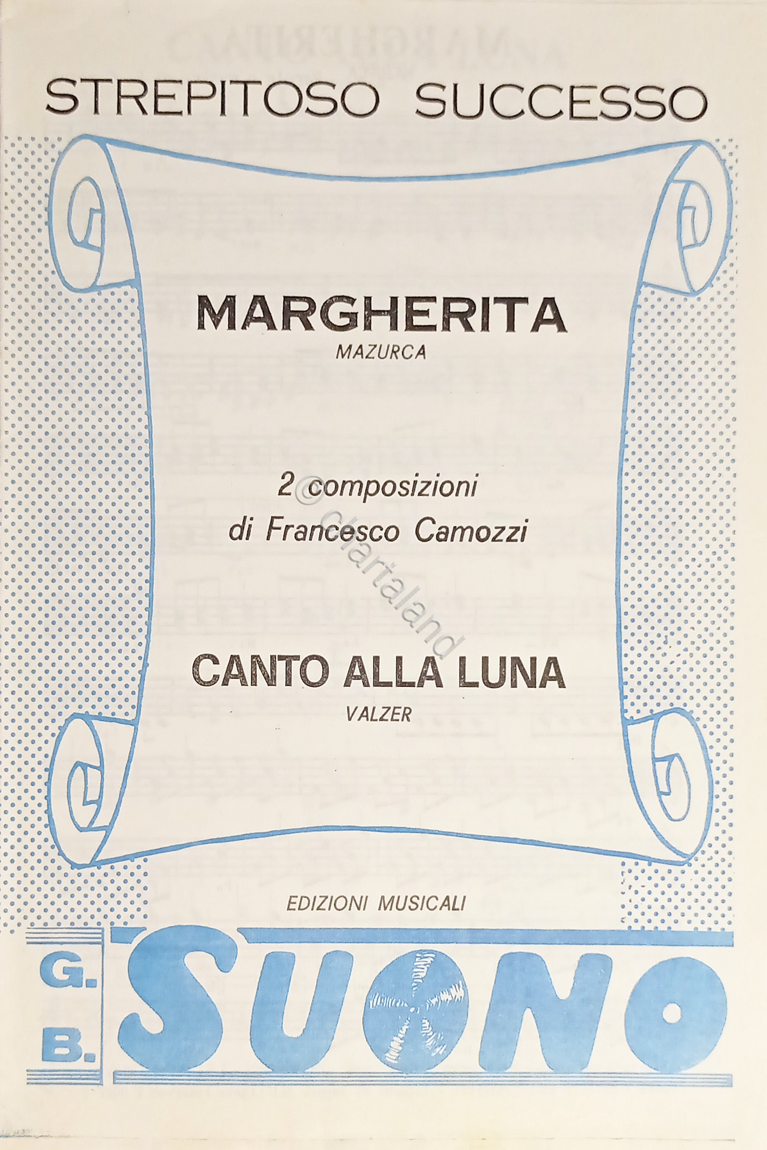 Spartiti - Margherita (Mazurca) - Canto alla Luna (Valzer) Musica …