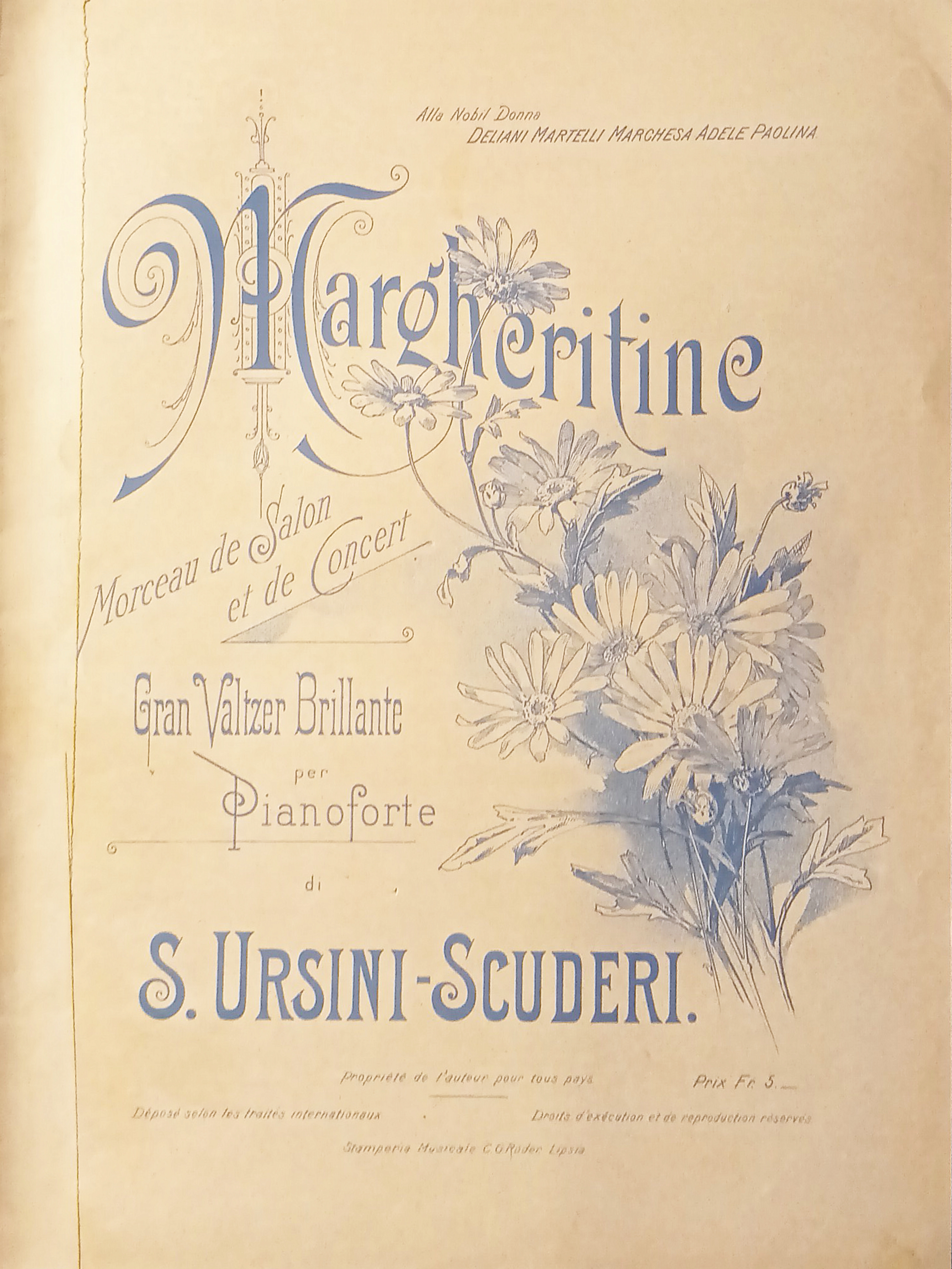 Spartiti - Margheritini - Gran Valzer Brillante per Piano di …