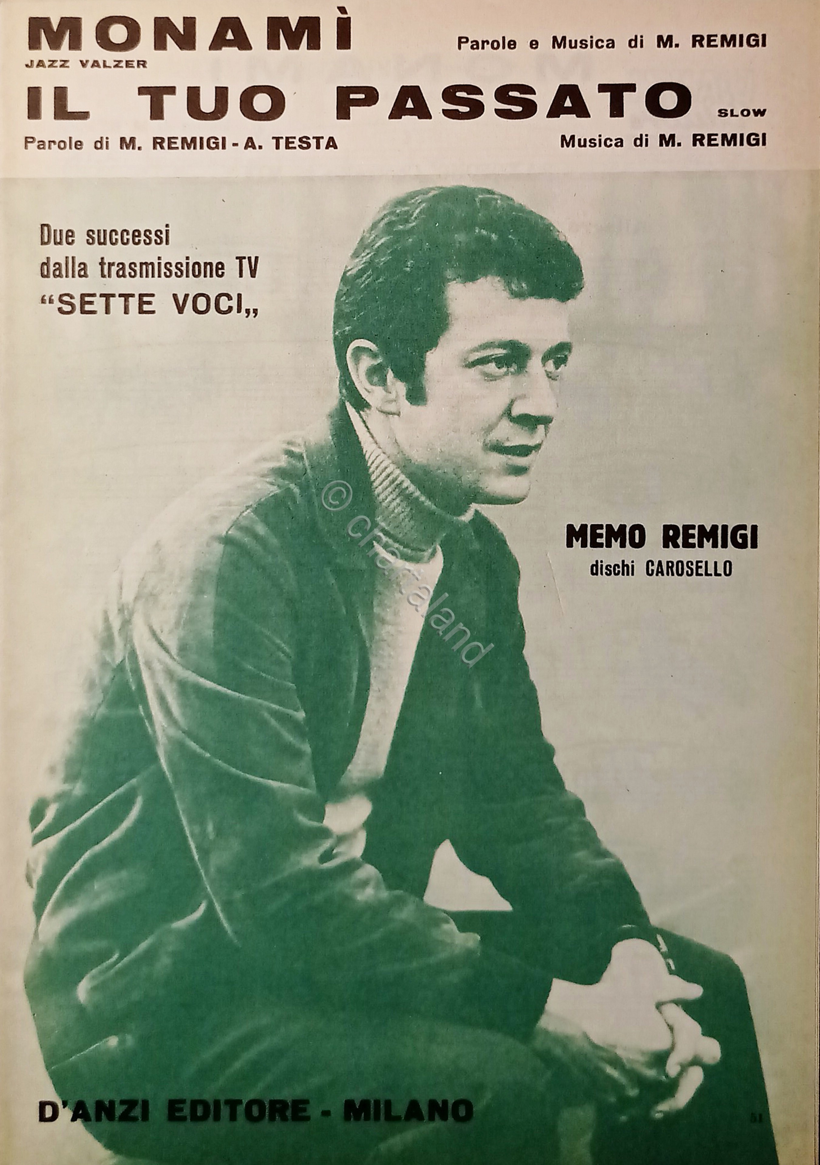 Spartiti - Memo Remigi - Monami (Jazz Valzer) - Il …