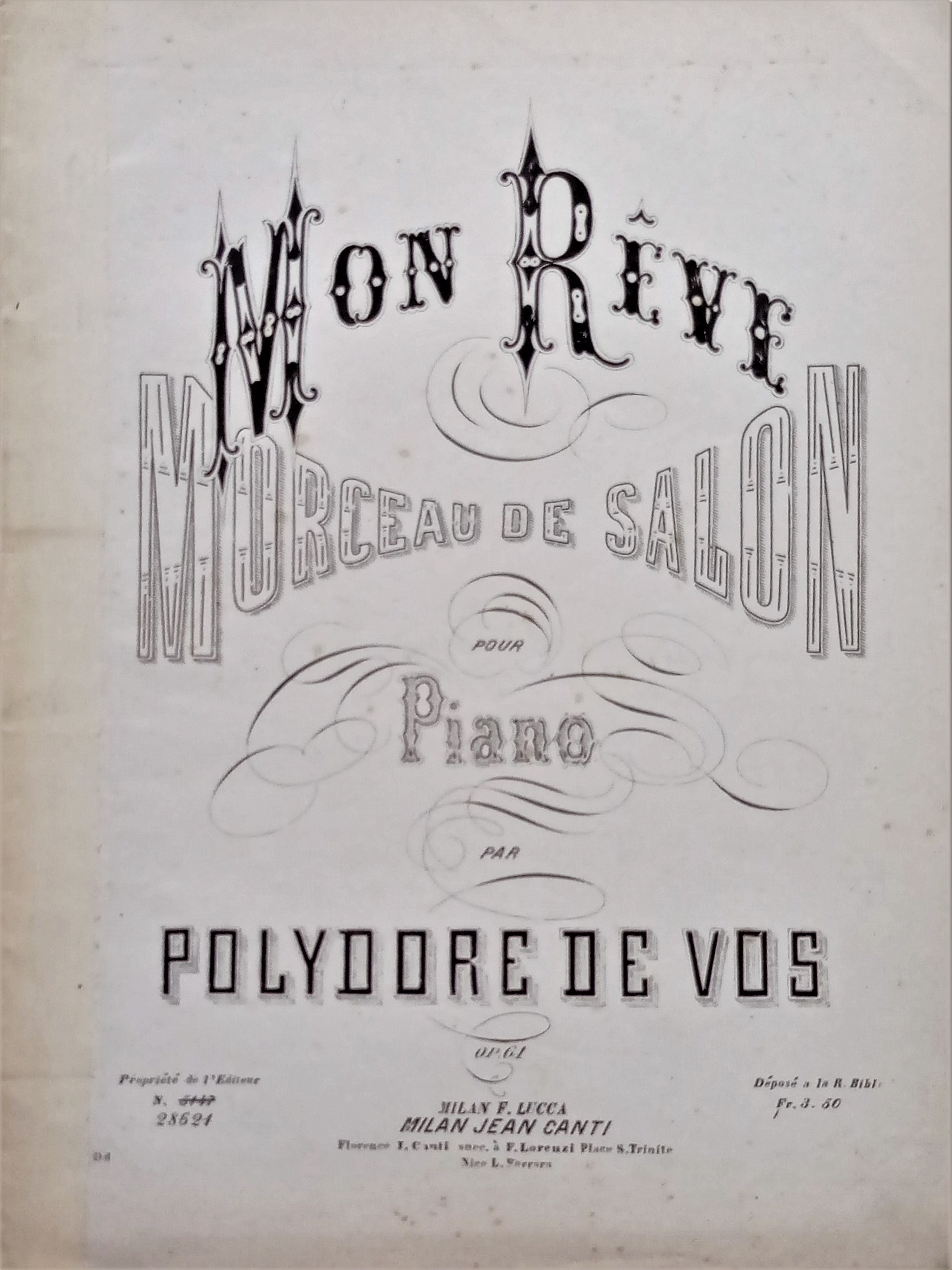 Spartiti - Mon Reve - Morceaux de Salon pour Piano …