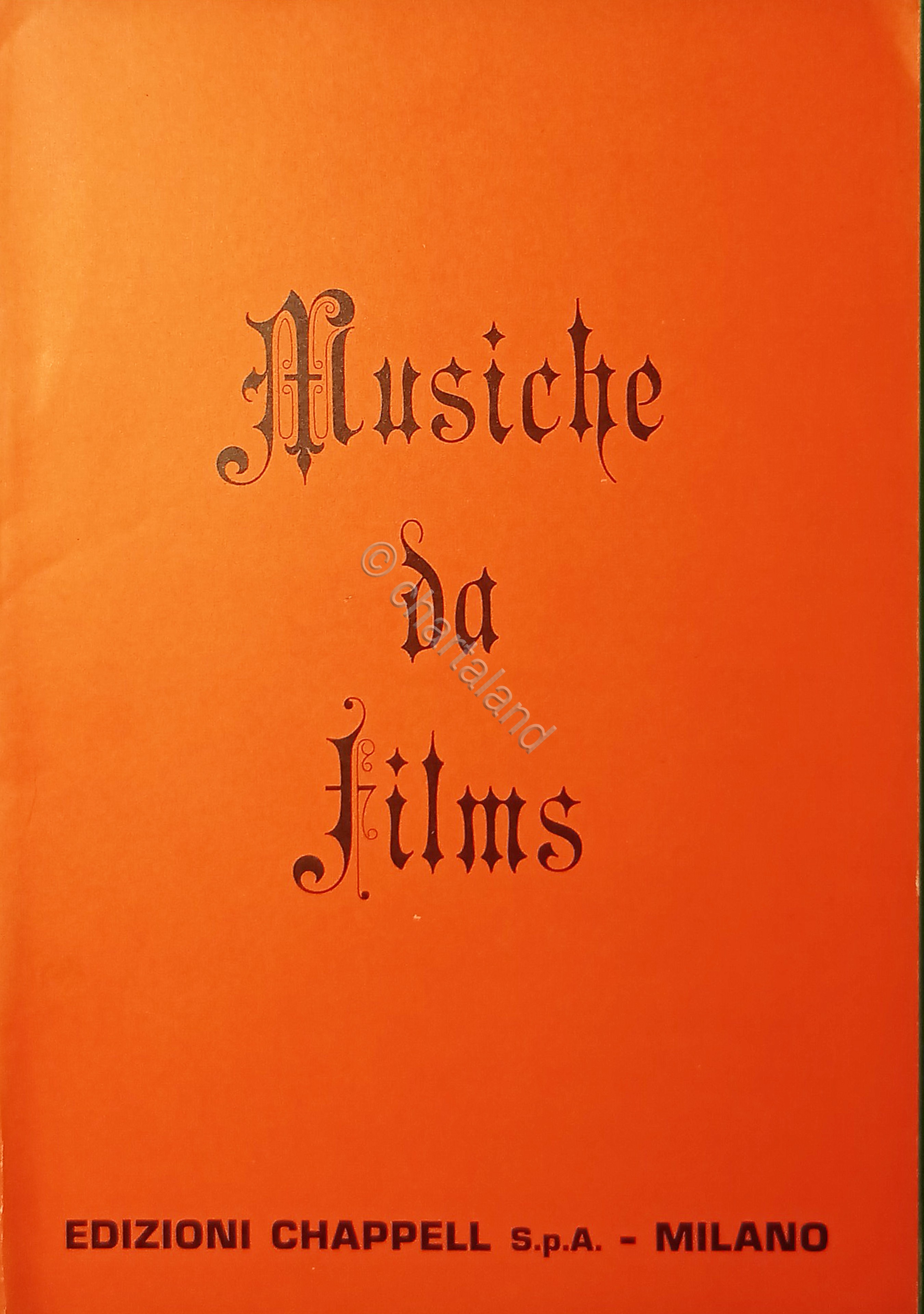 Spartiti - Musiche da Films - Raccolta Chappell - 1971