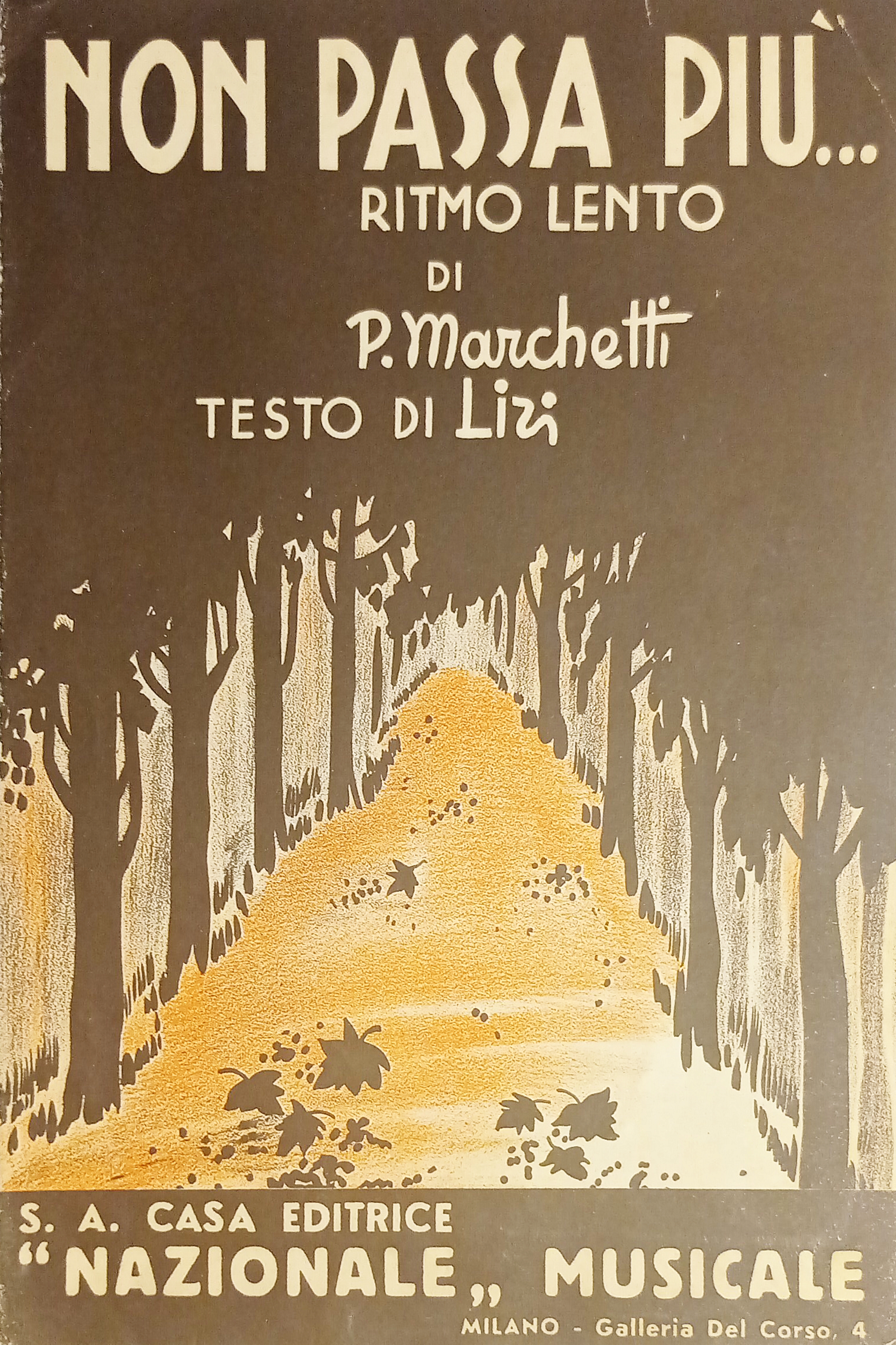 Spartiti - Non passa più - Ritmo Lento di Marchetti …