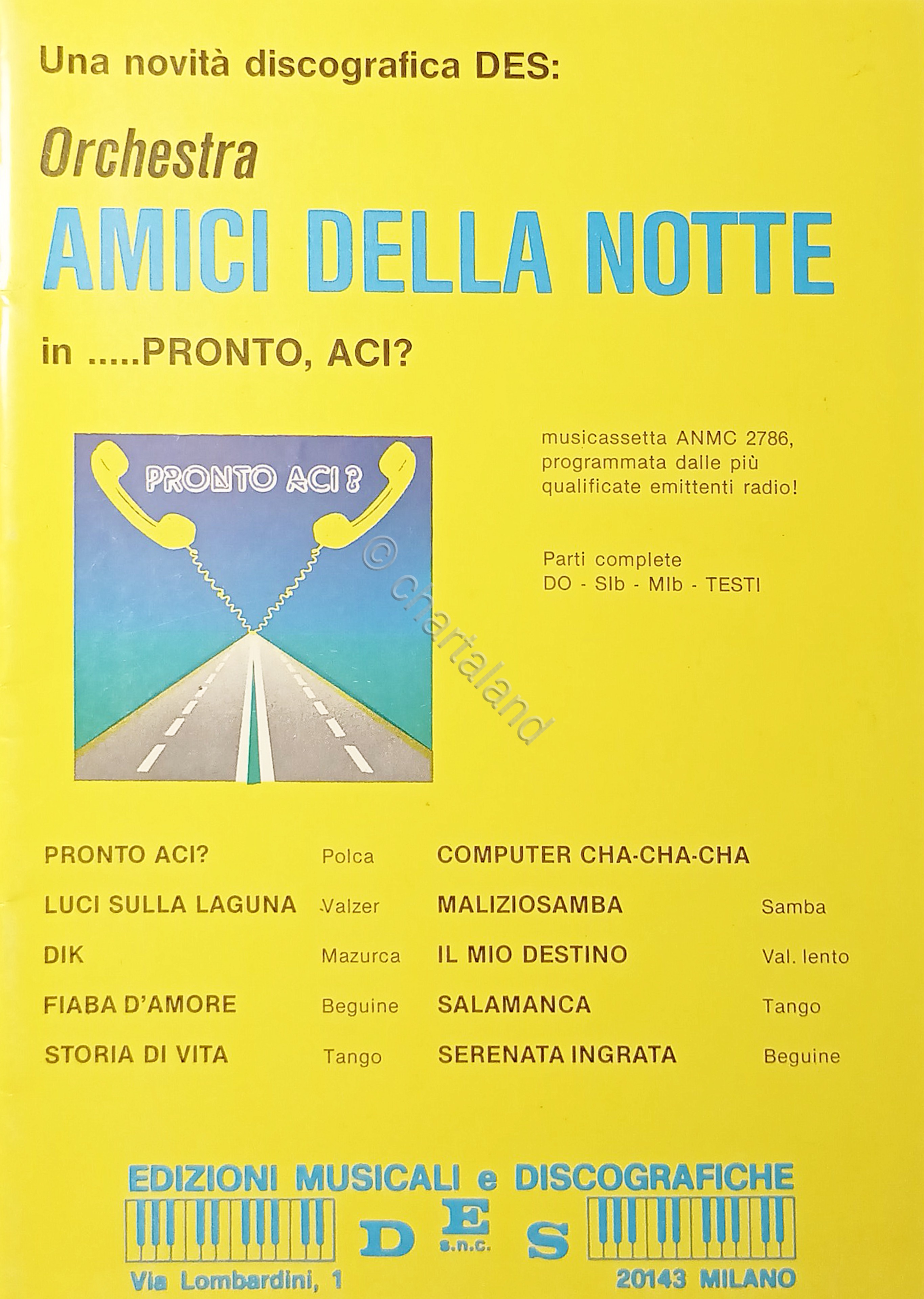 Spartiti - Orchestra Amici della Notte - Parti complete DO …