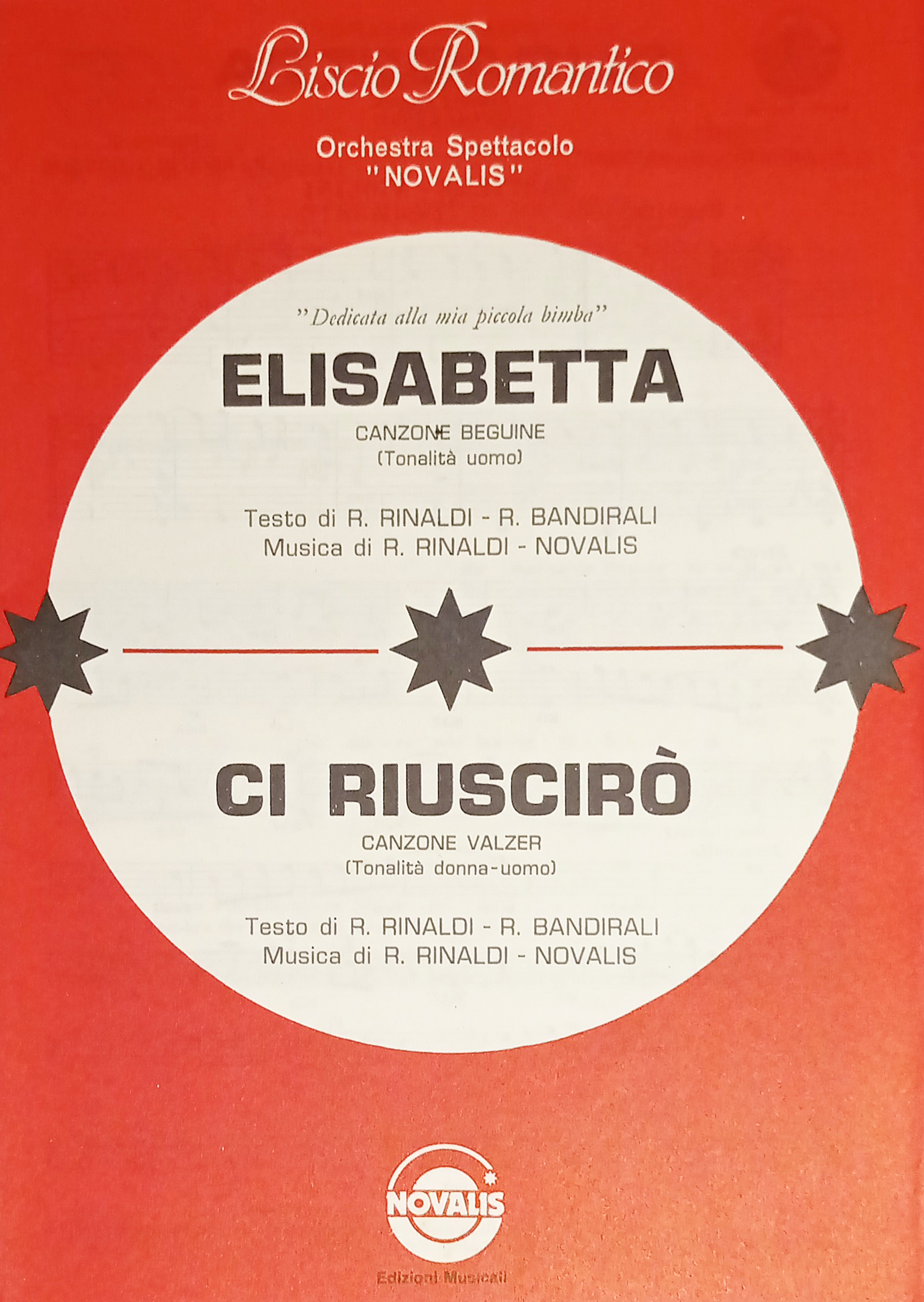 Spartiti - Orchestra Spettacolo Novalis - Elisabetta - Ci riuscirò …