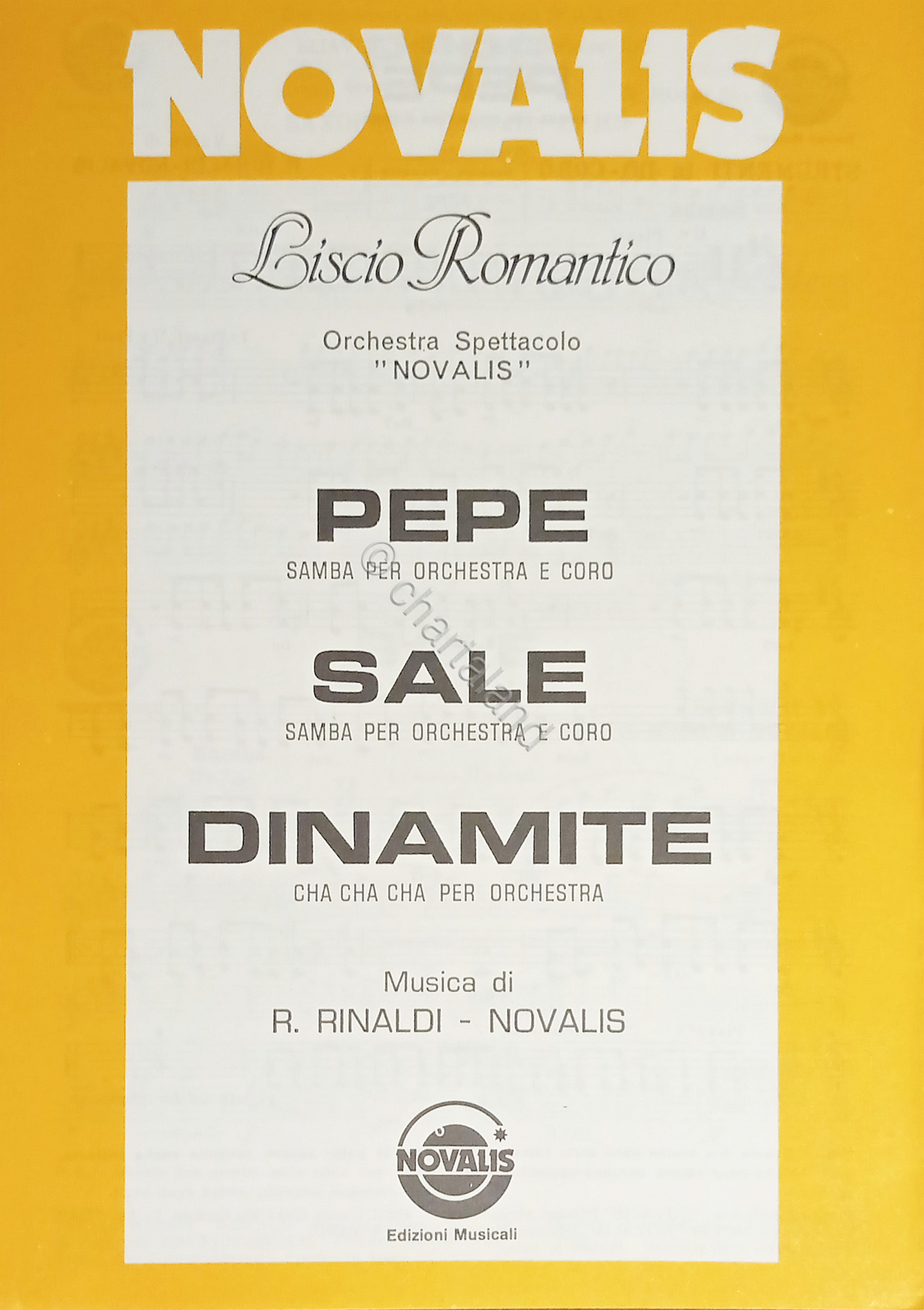 Spartiti - Orchestra Spettacolo Novalis - Pepe - Sale - …
