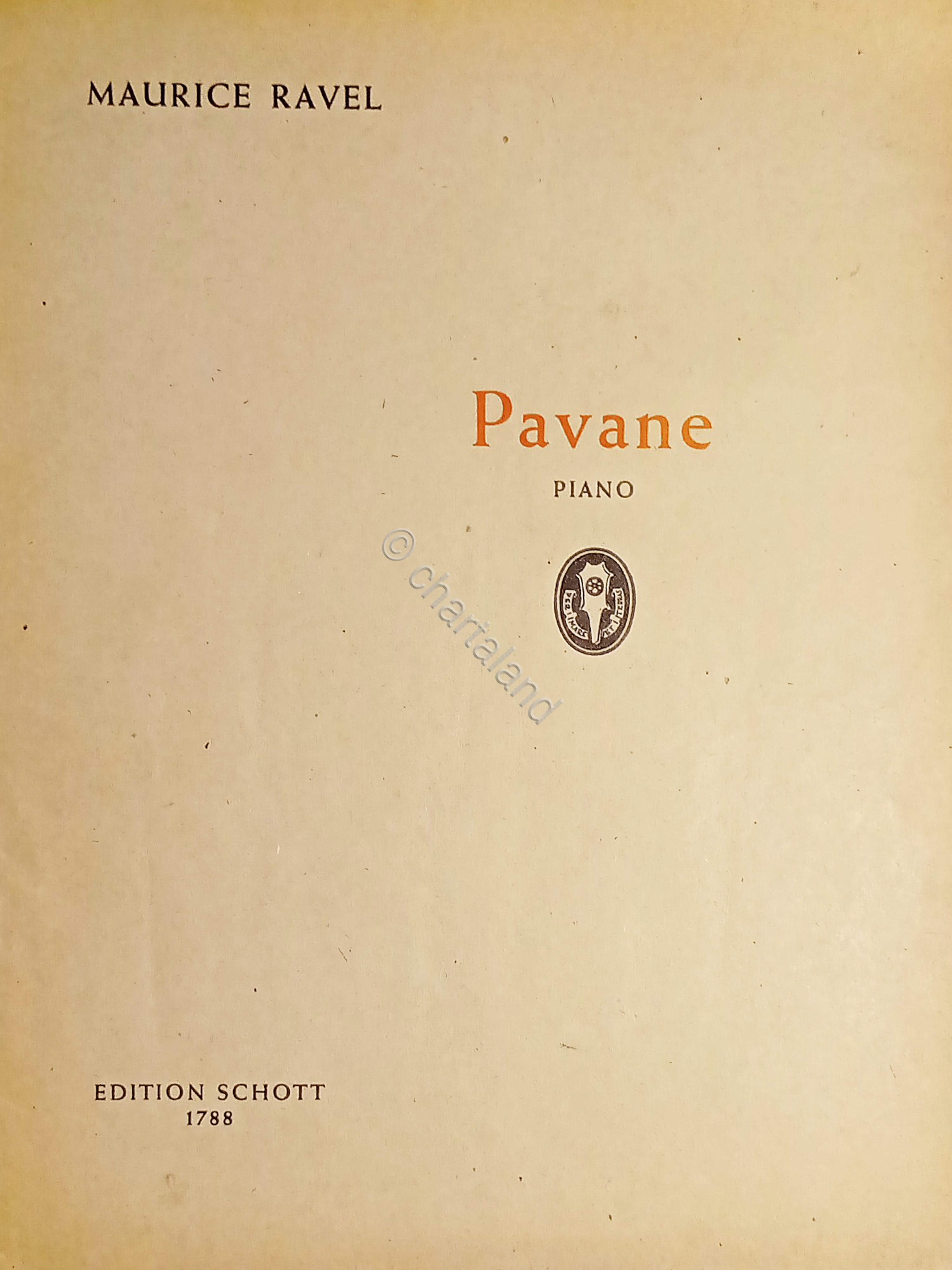 Spartiti - Pavane fur Piano von Maurice Ravel - 1920 …
