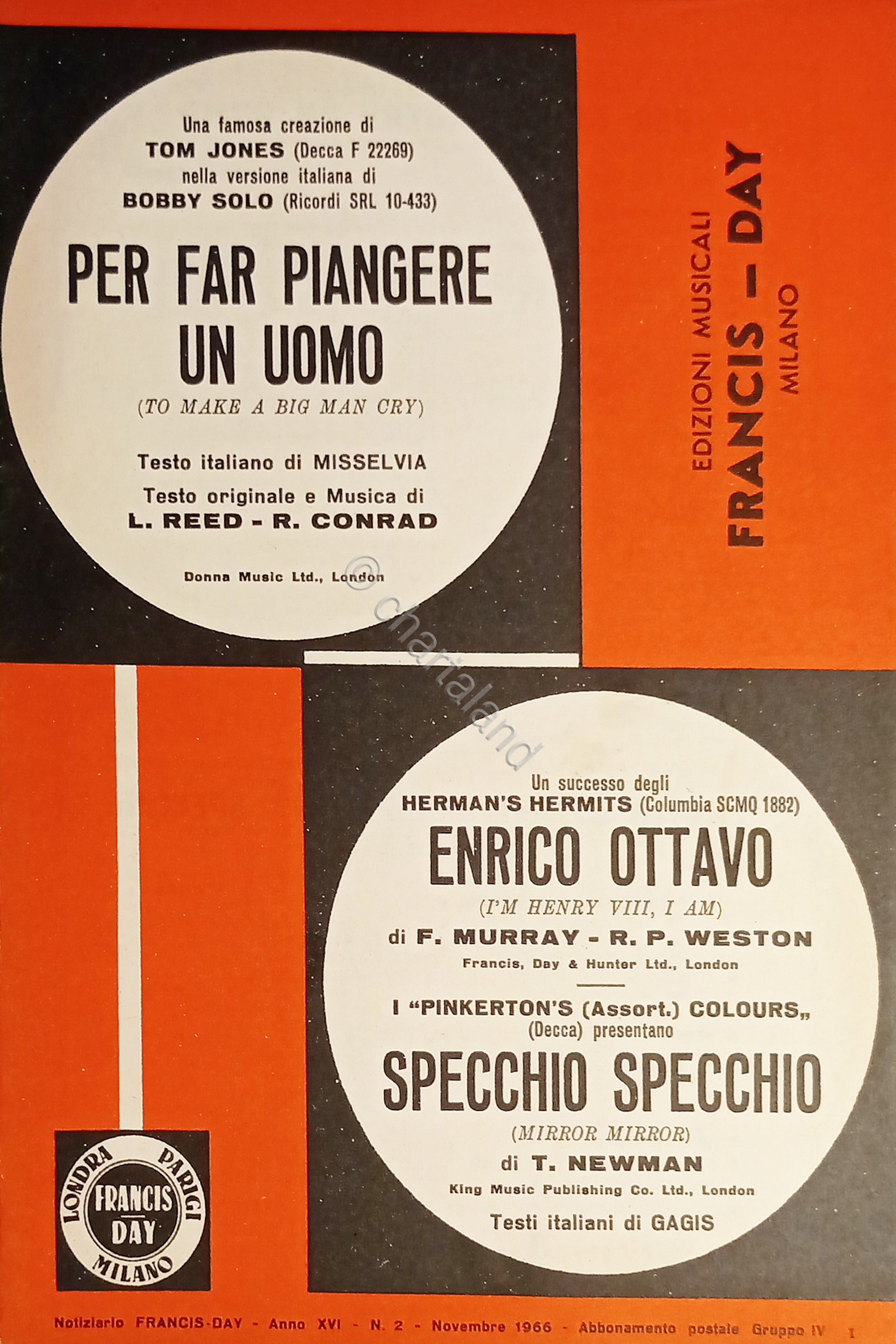 Spartiti - Per far piangere un Uomo - Enrico Ottavo …