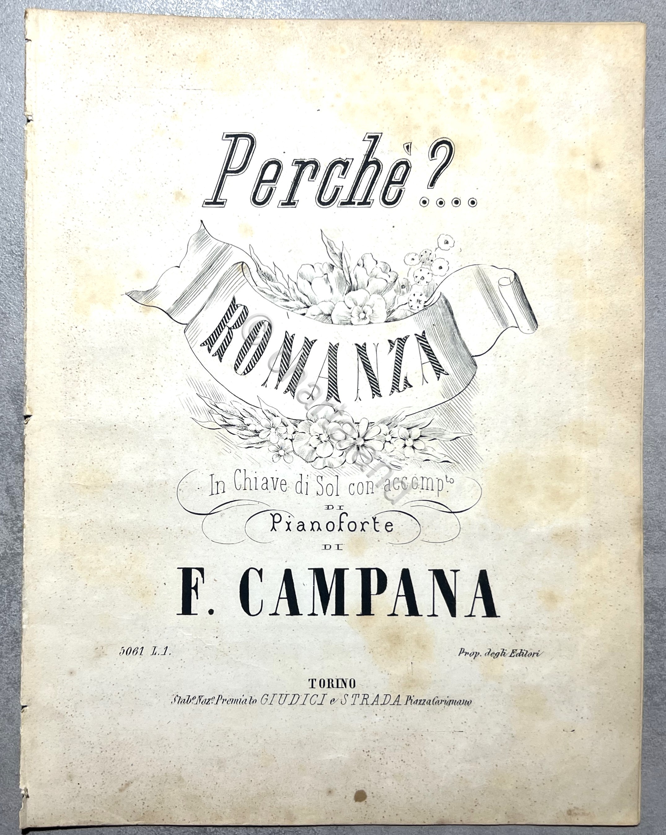 Spartiti - Perchè!.. - Romanza in Chiave Sol con acc. …