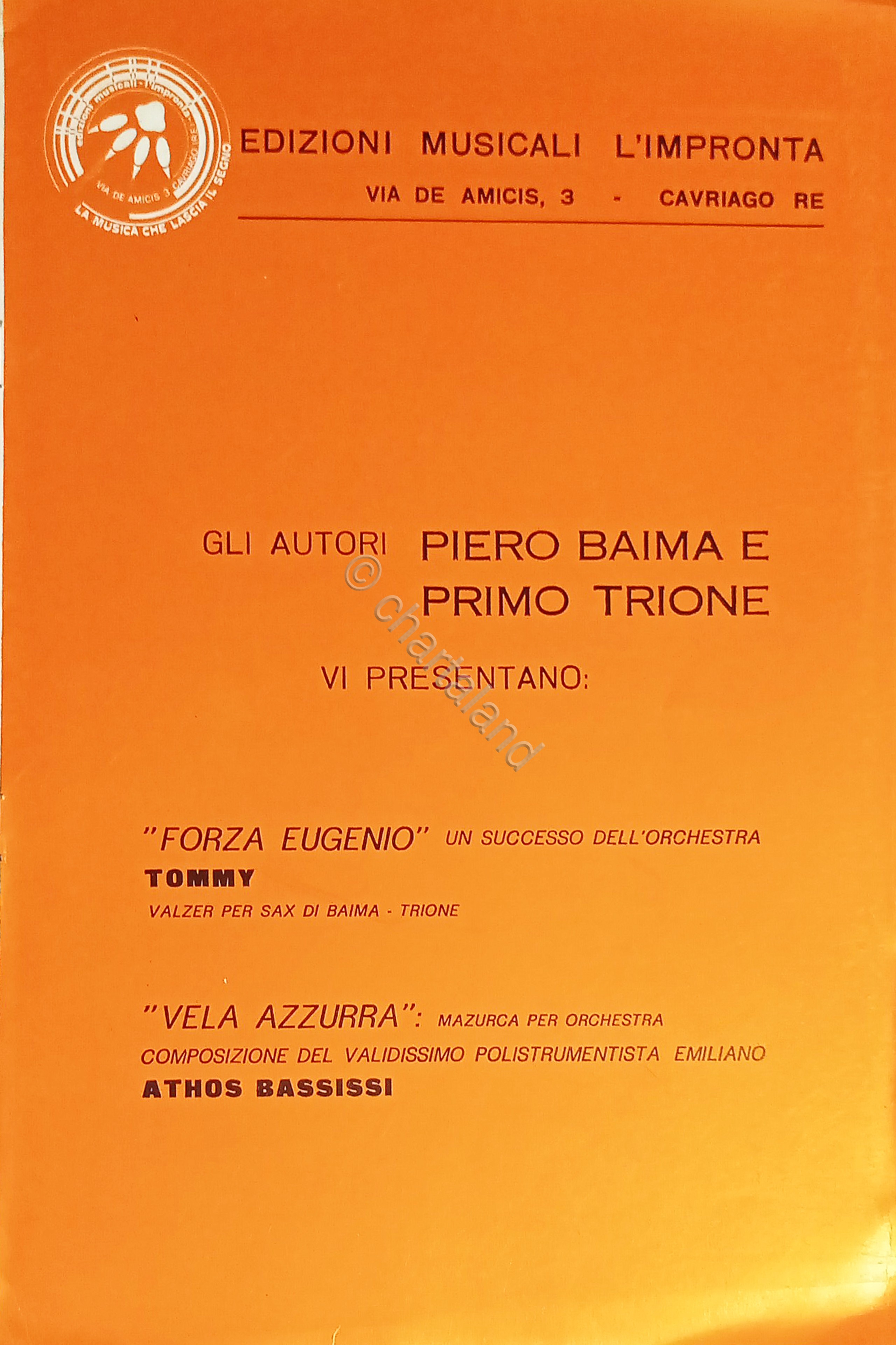 Spartiti - Piero Baima e Primo Trione presentano Forza Eugenio …
