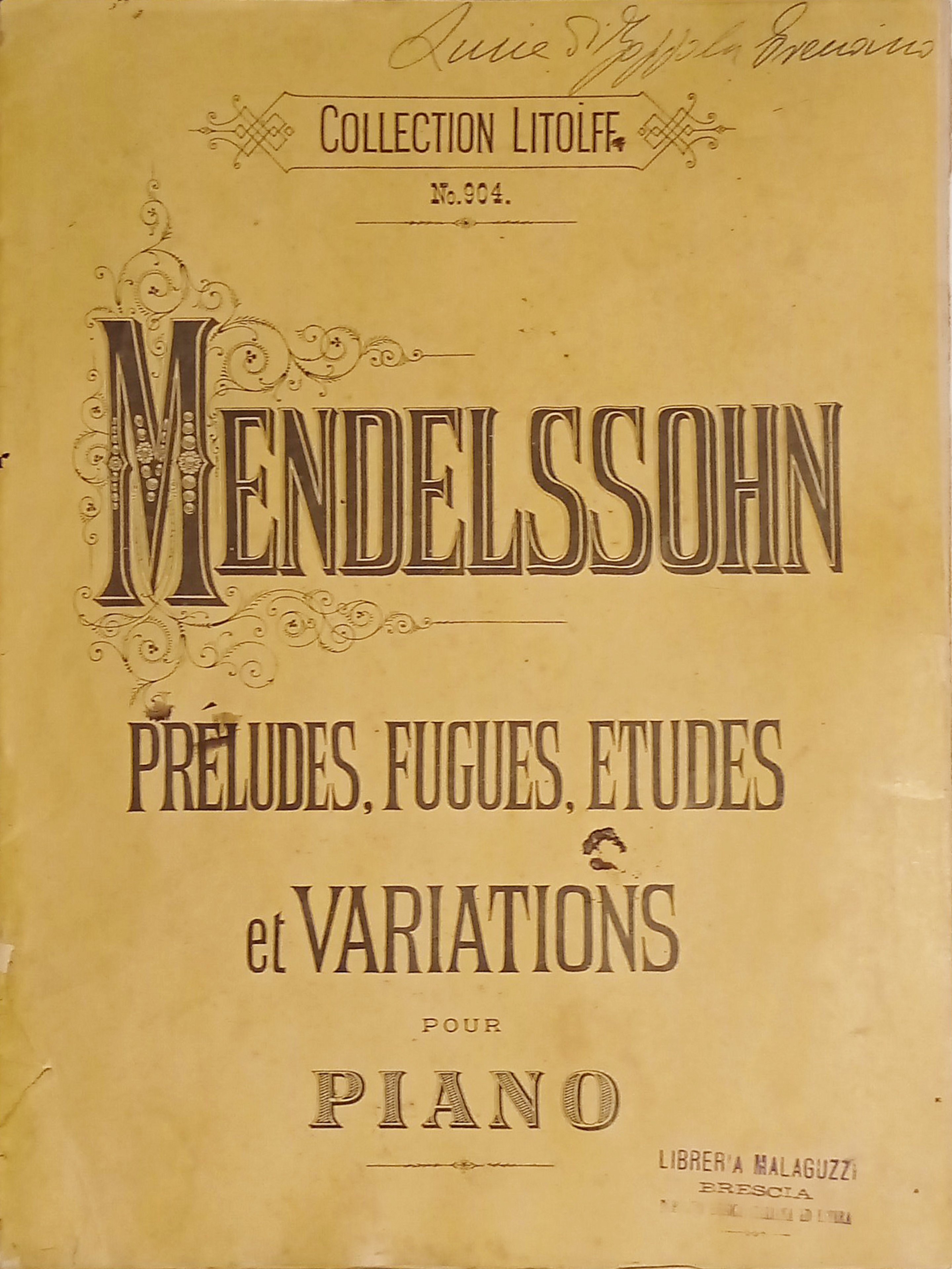 Spartiti - Prélude, Fugue et Variation pour Piano par Mendelssohn …