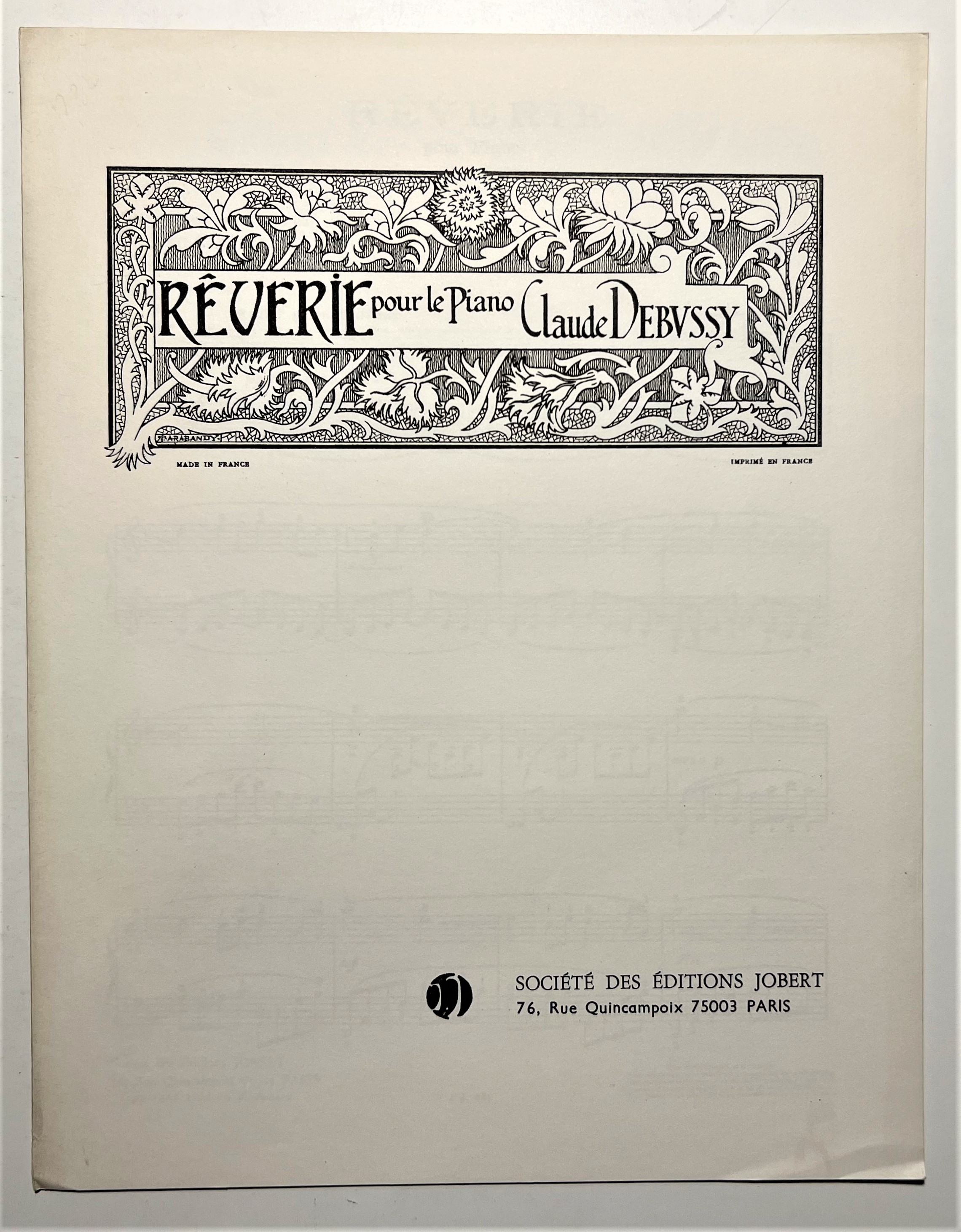 Spartiti - Rêverie pour le Piano par Claude Debussy - …