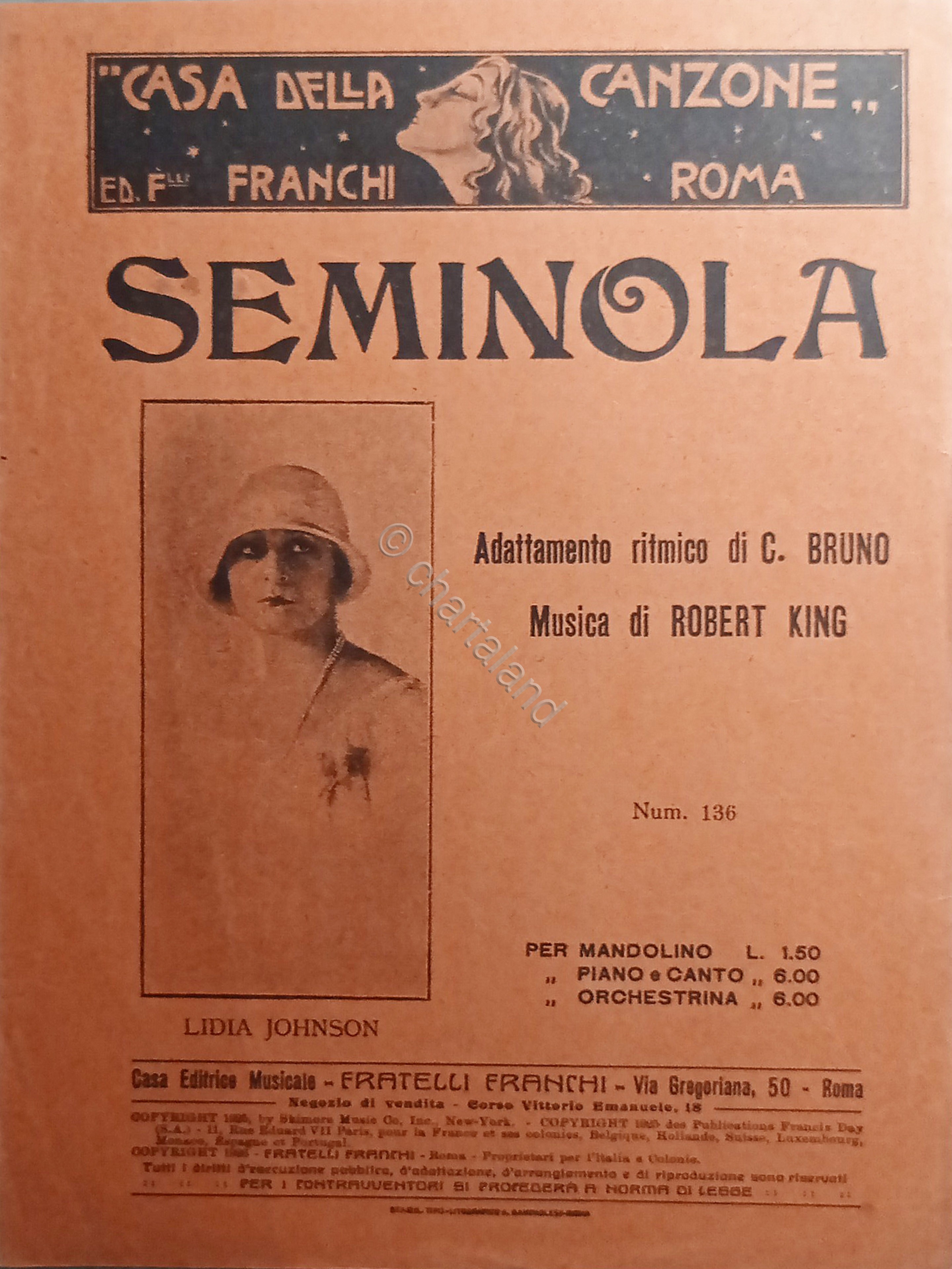 Spartiti - Seminola - C. Bruno e R. King - …