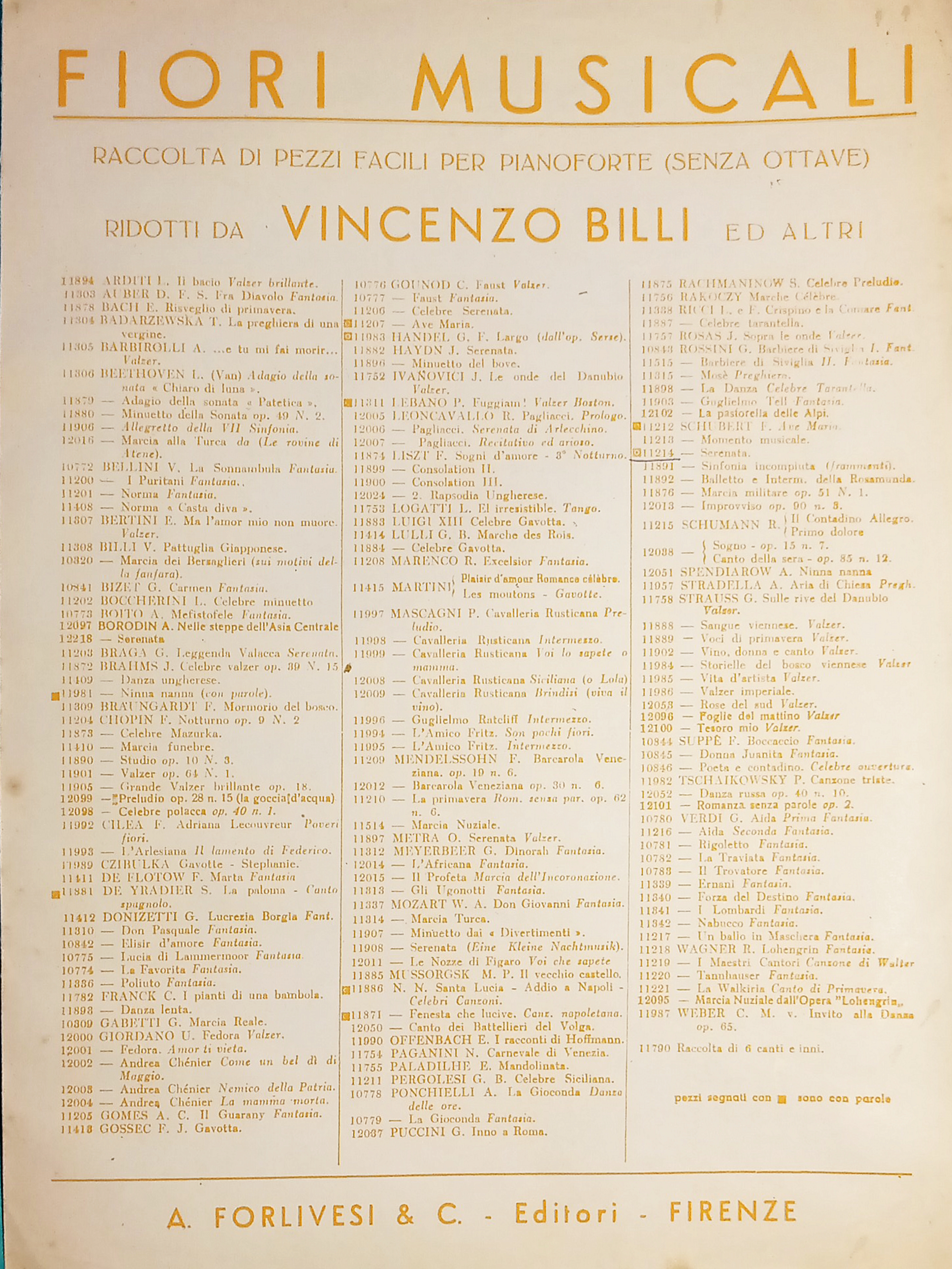 Spartiti - Serenata di F. Schubert per Pianoforte di V. …