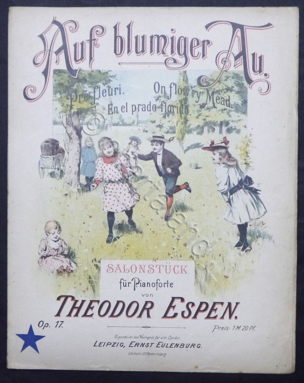 Spartiti - T. Espen - Auf blumiger Au. - Salonstuck …