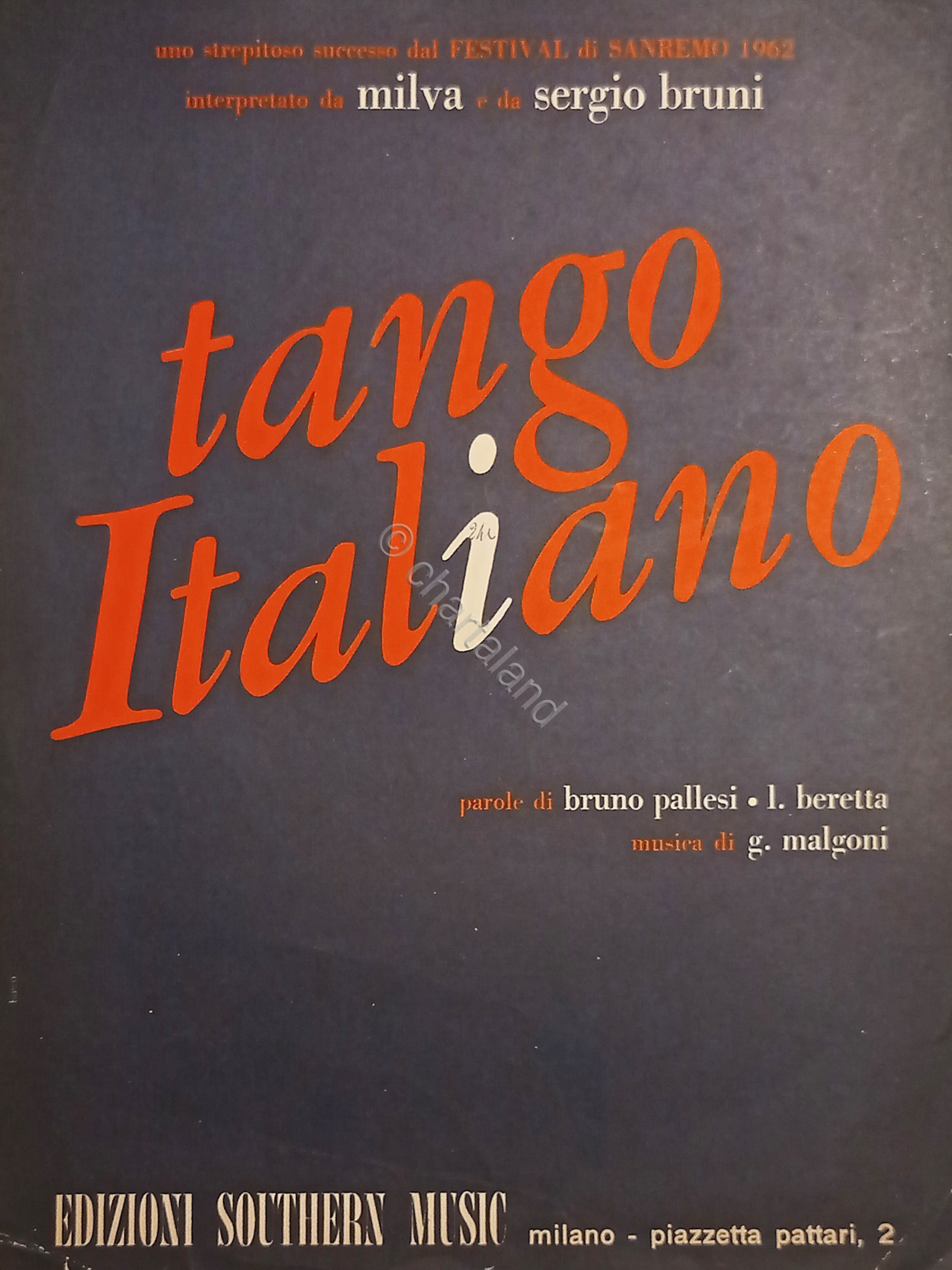 Spartiti - Tango Italiano - Parole di Bruno Pallesi - …