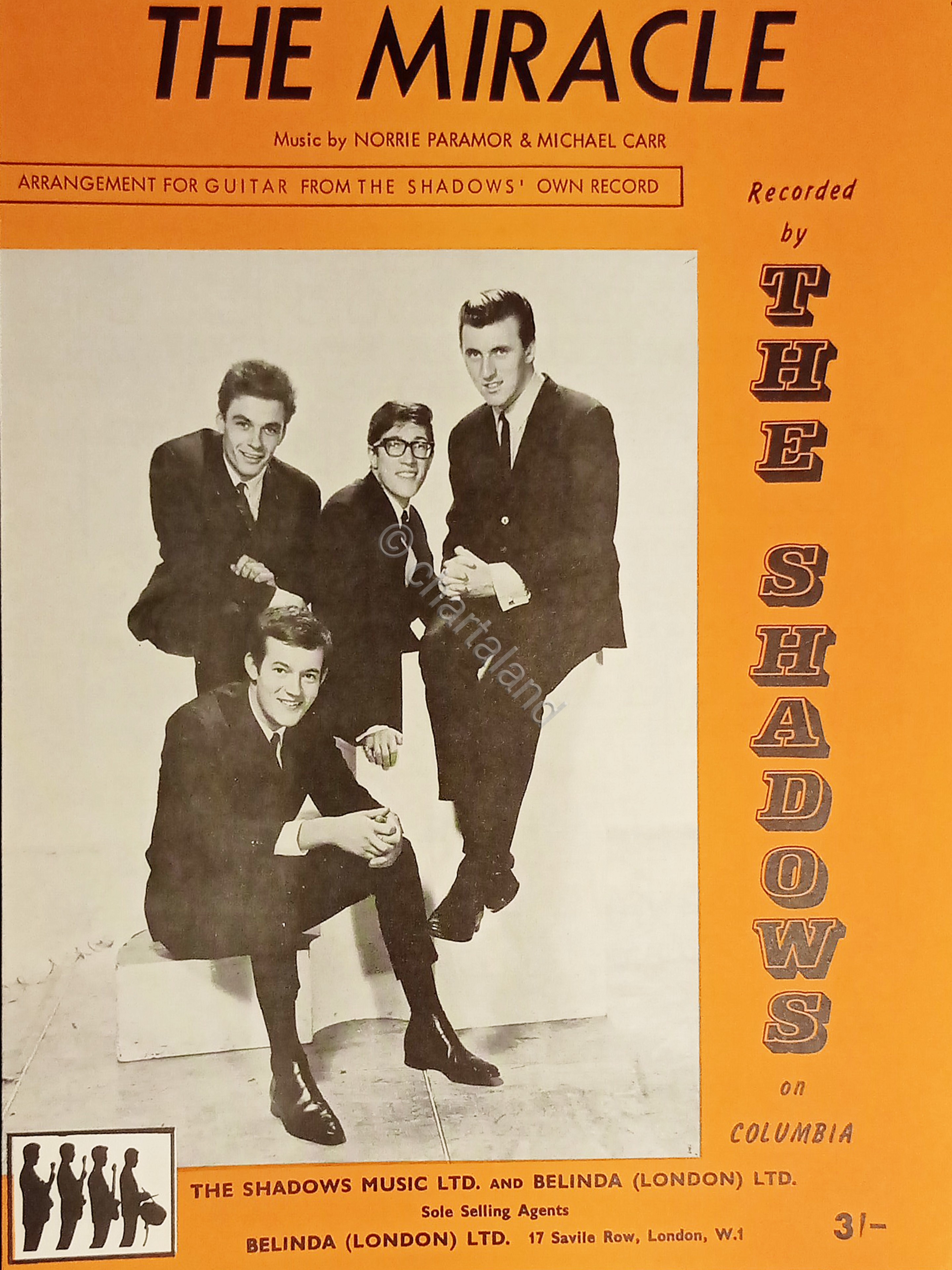 Spartiti - The Miracle - The Shadows - 1964