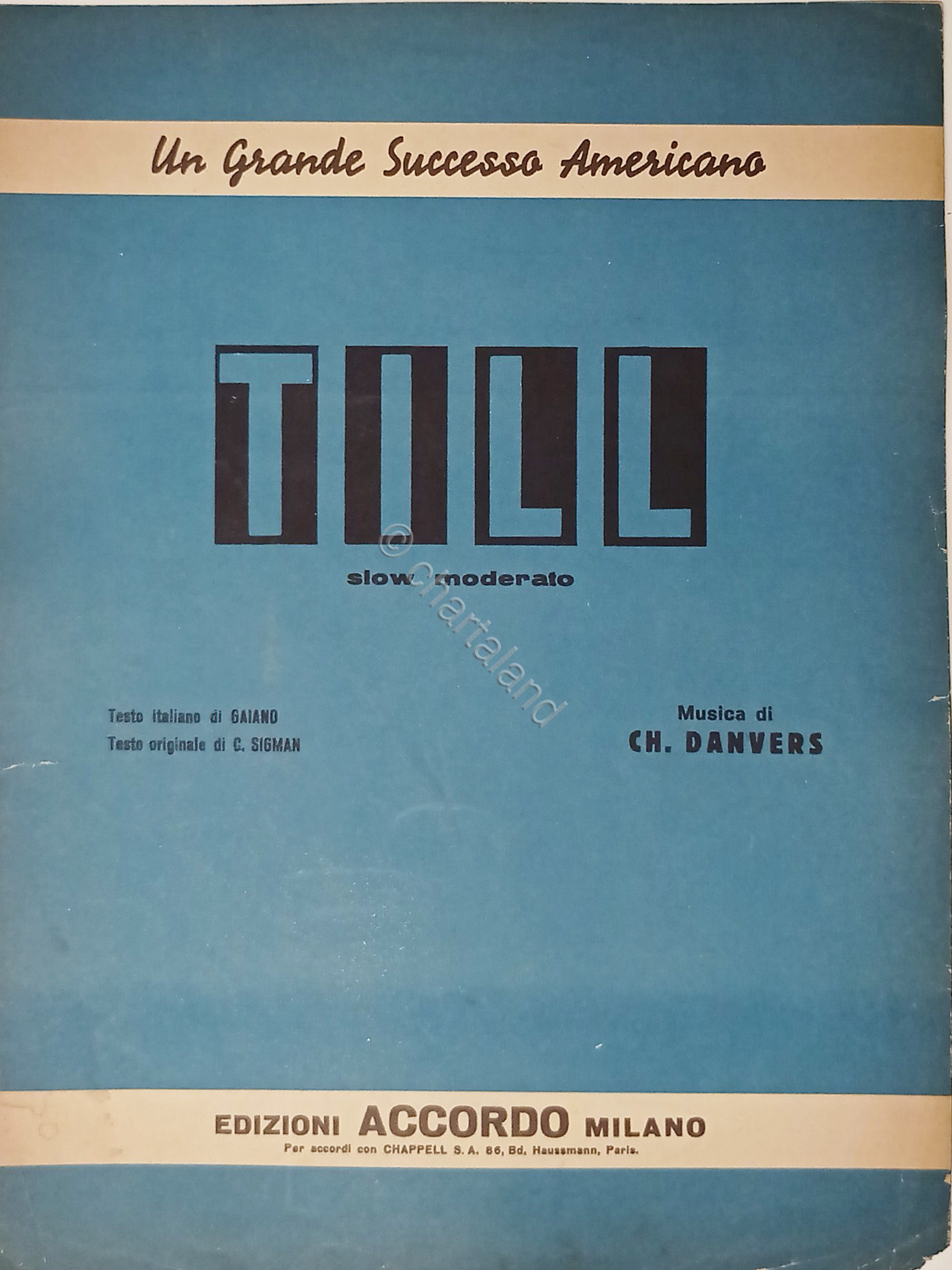 Spartiti - Till - Slow Moderato di Ch. Danvers - …