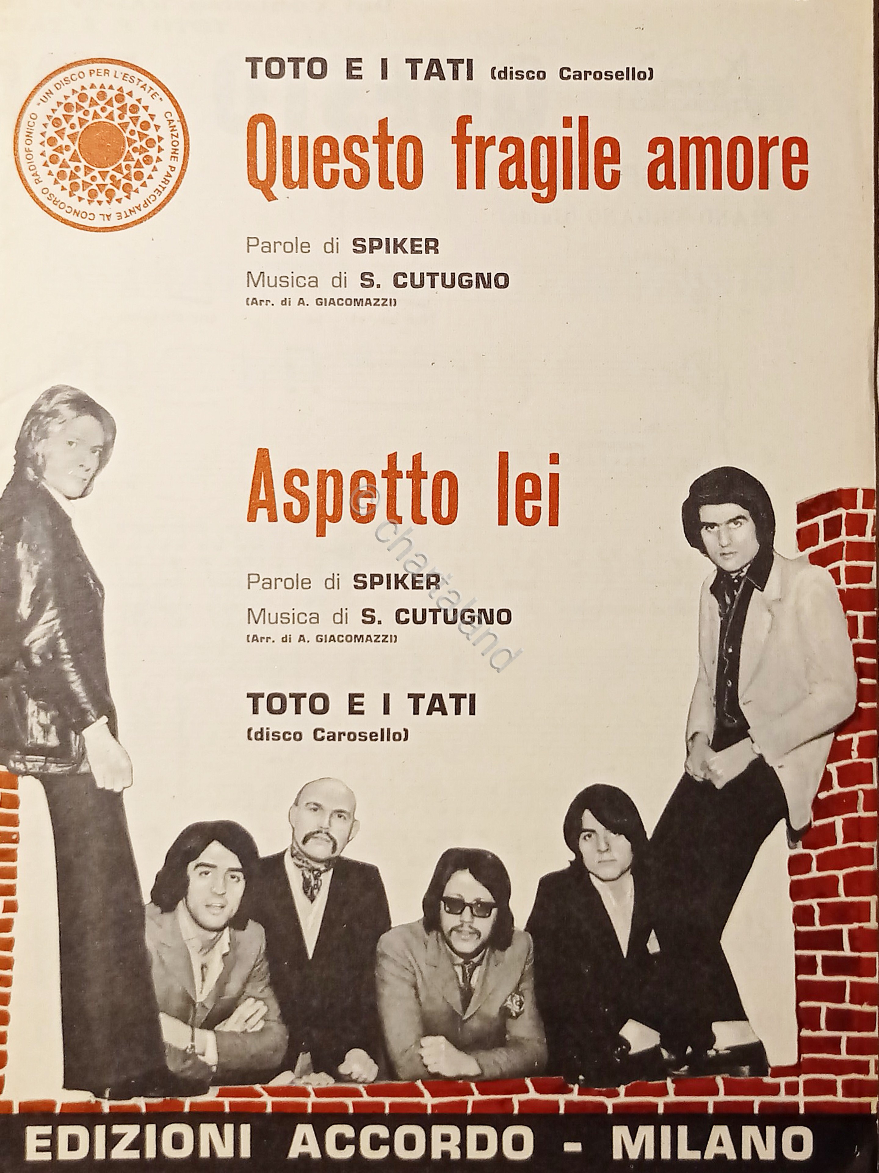 Spartiti - Toto e i Tati - Questo fragile amore …