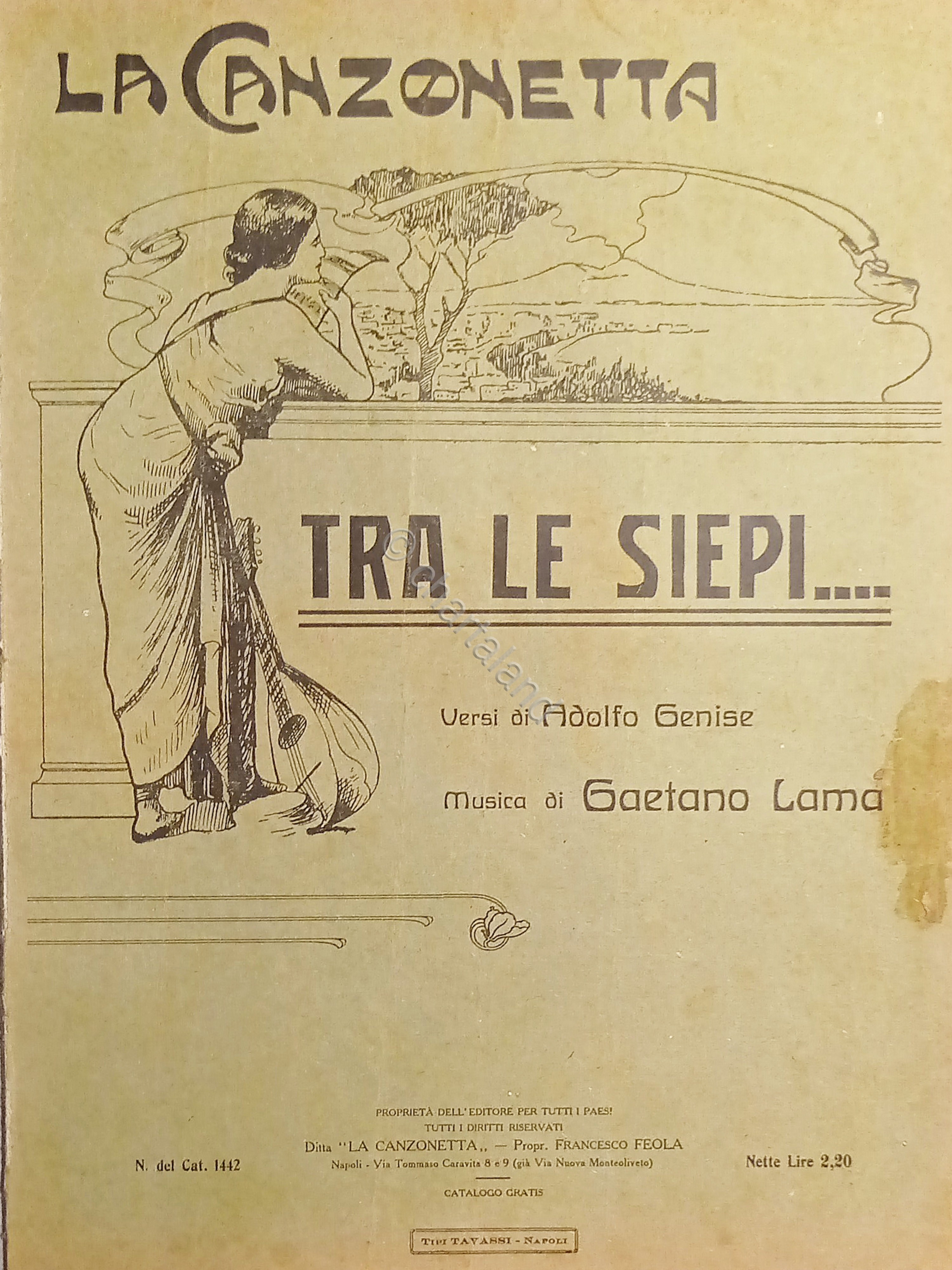 Spartiti - Tra le Siepi - Versi di A. Genise …