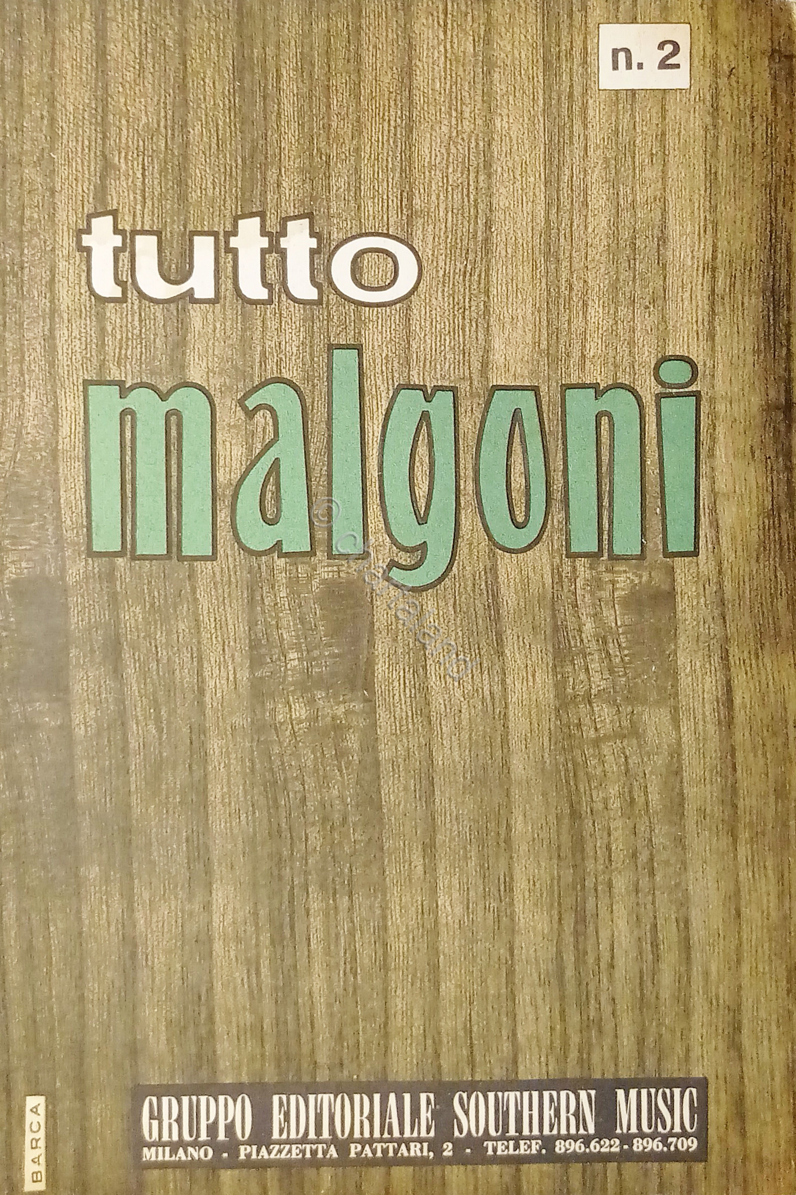 Spartiti - Tutto Malgoni - Album Raccolta N. 2 - …