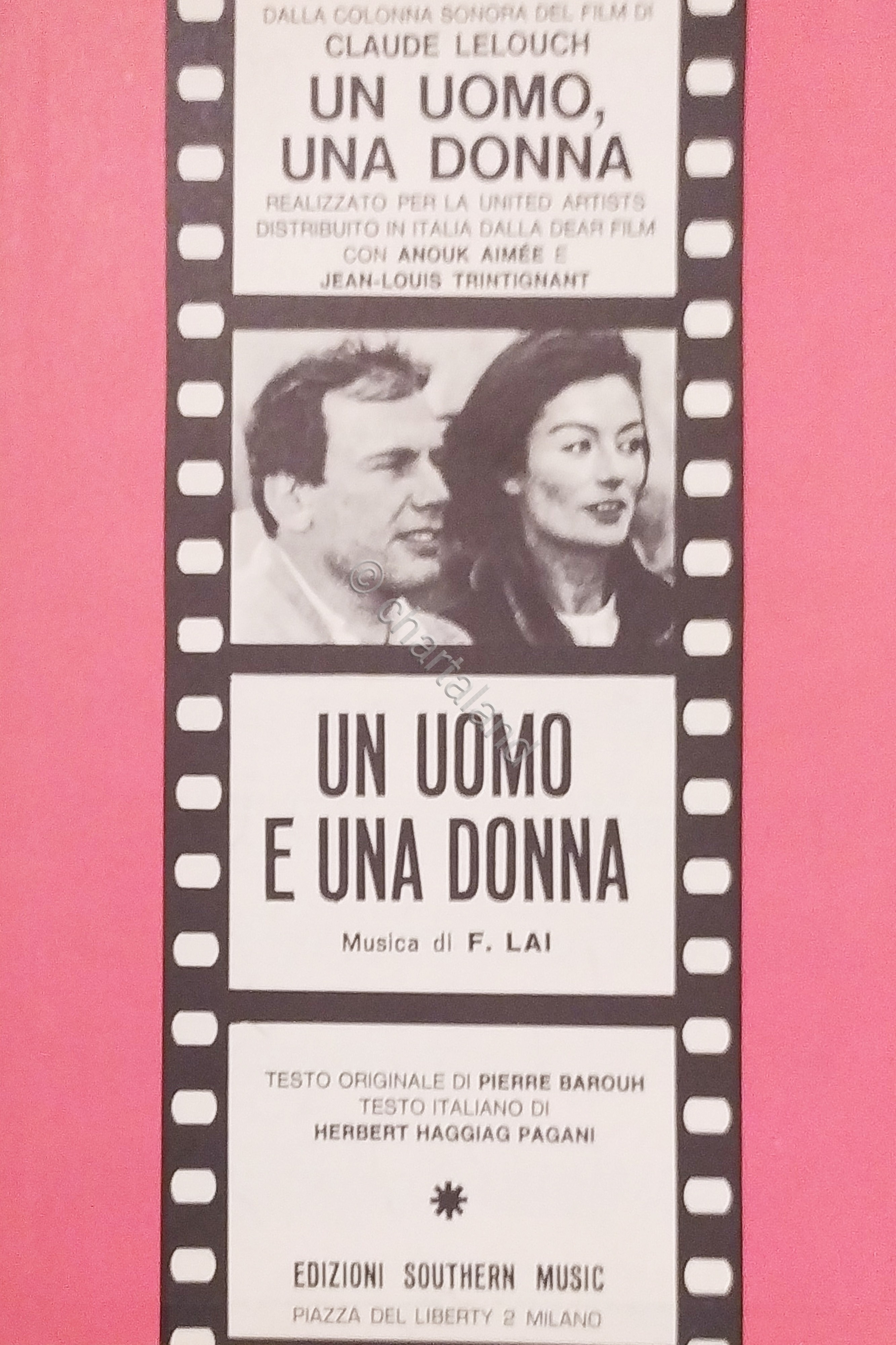 Spartiti - Un Uomo e Una Donna - Anouk Aimee …