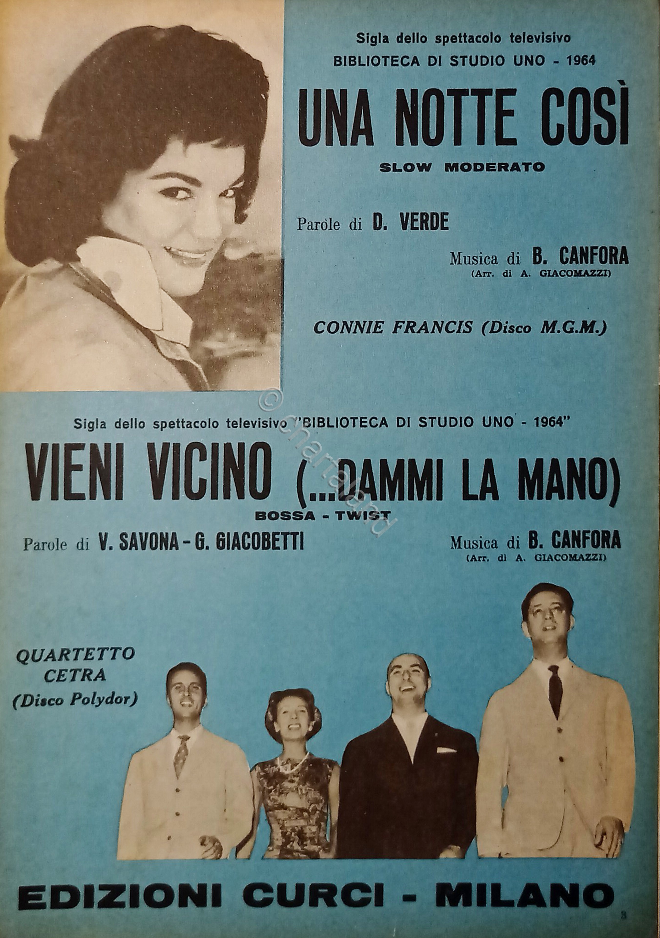 Spartiti - Una notte cosi (Slow Moderato) - Vieni vicino …