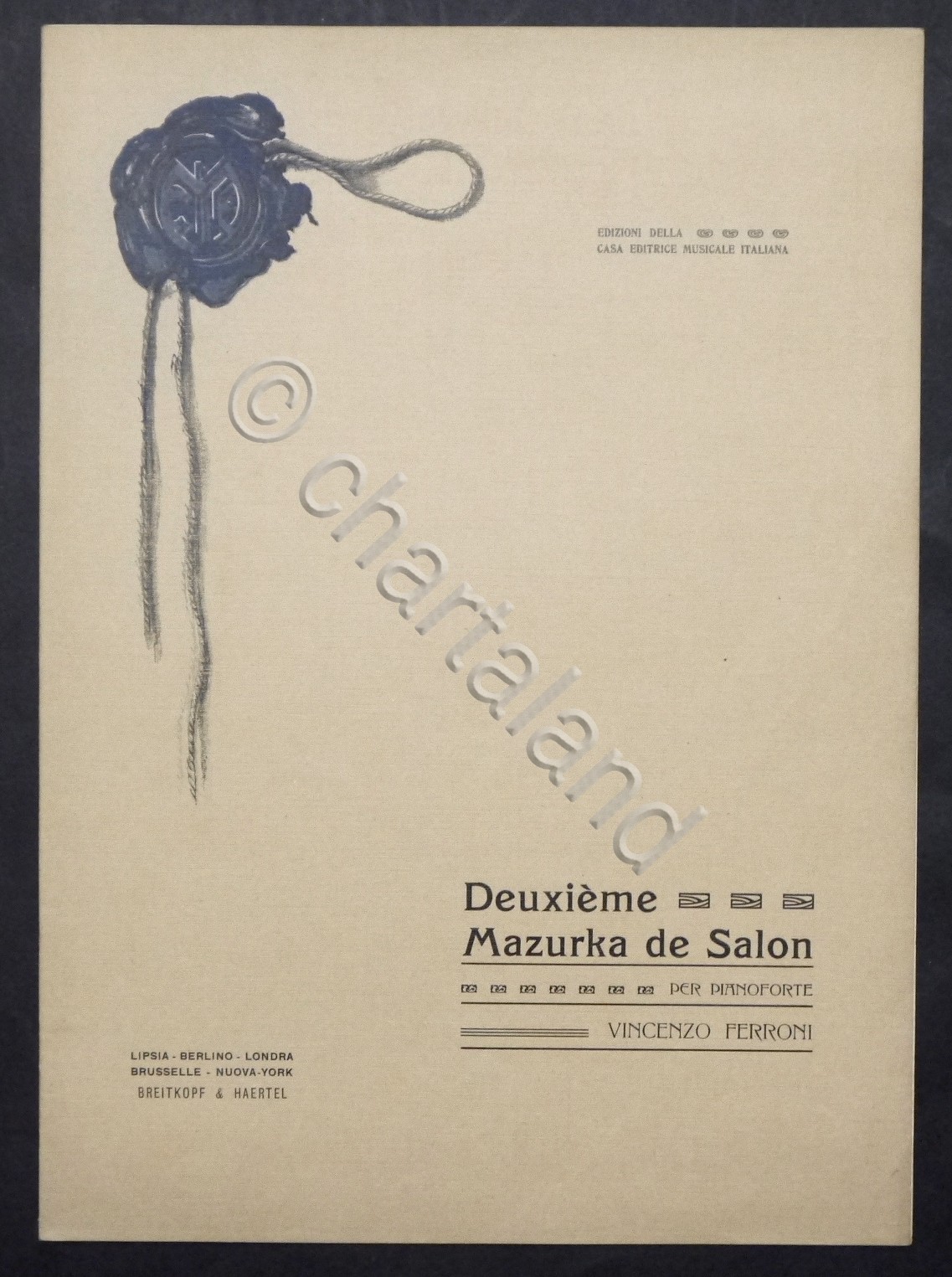 Spartiti - V. Ferroni - Deuxieme Mazurka de Salon - …