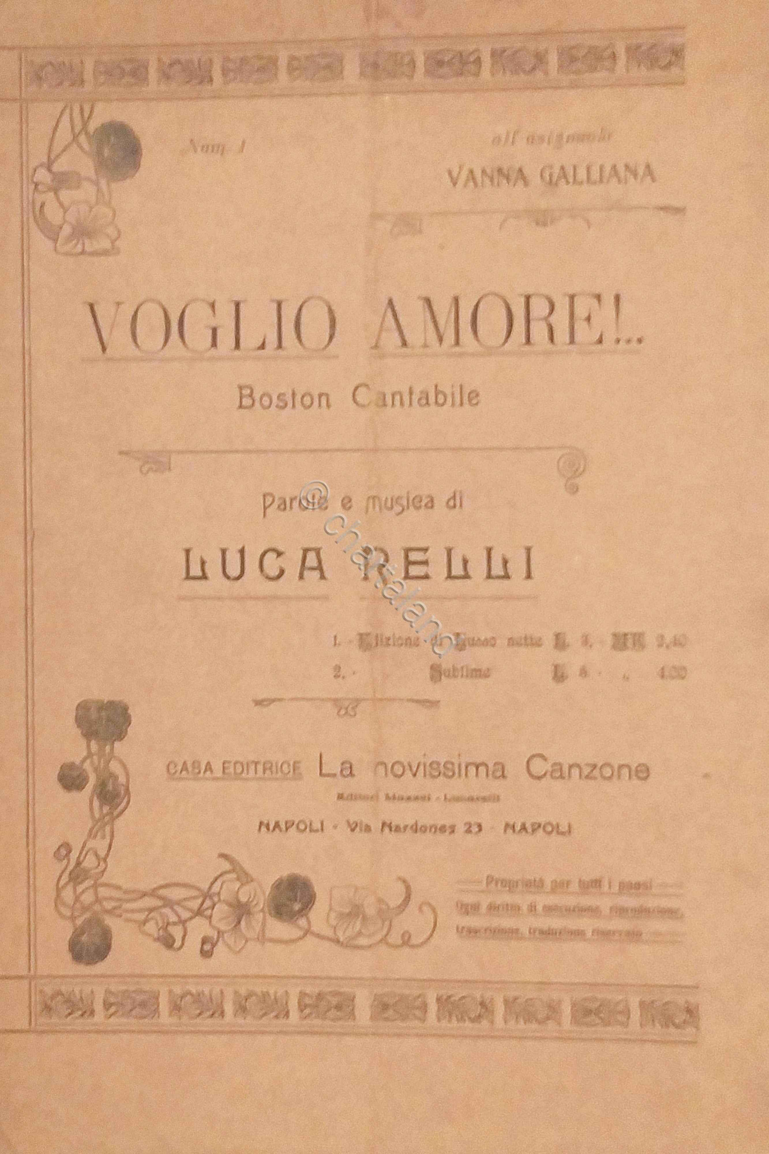 Spartiti - Voglio Amore!.. - Boston Cantabile - Parole e …