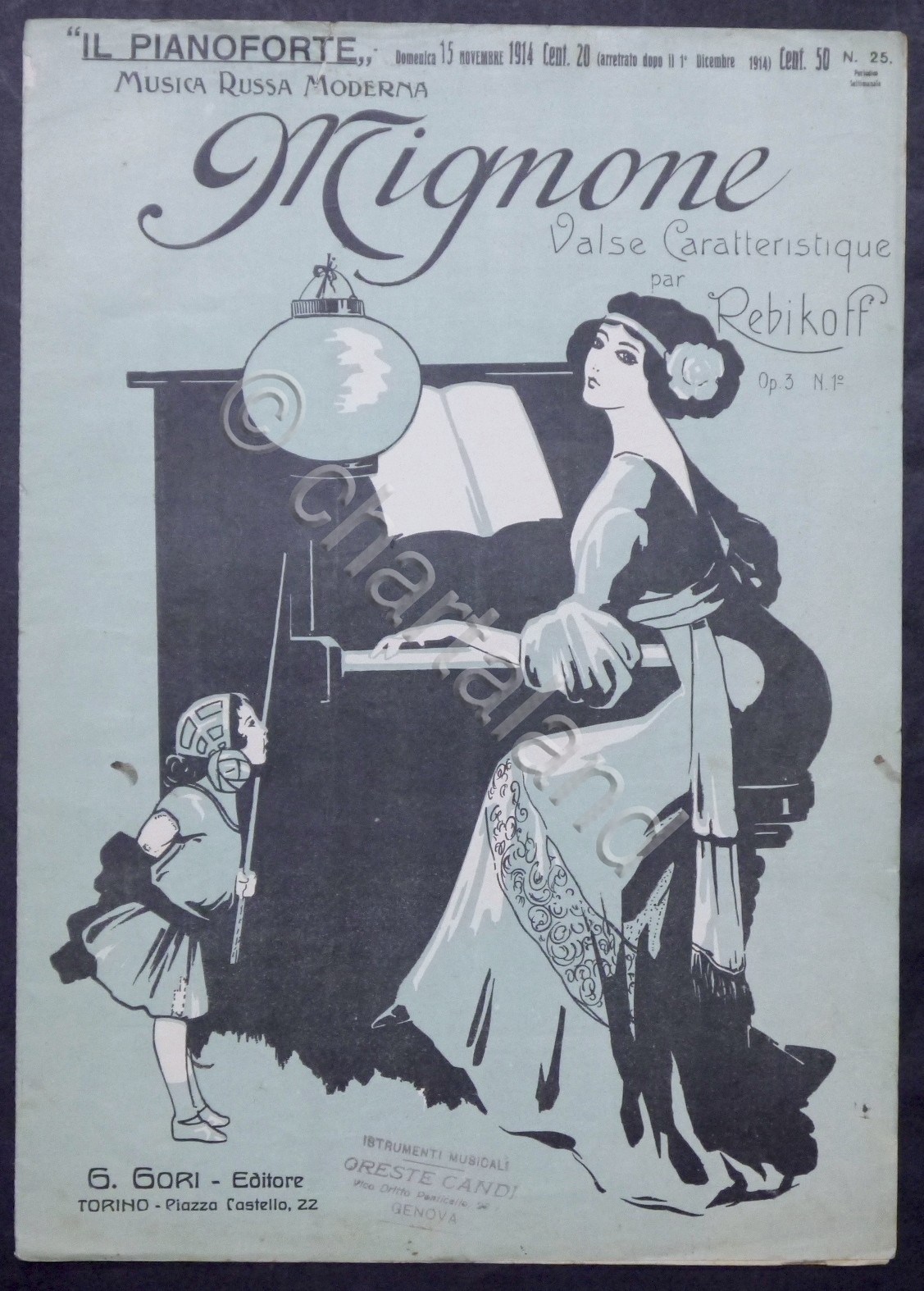 Spartiti - W. Rebikoff - Mignon - valzer di concerto …