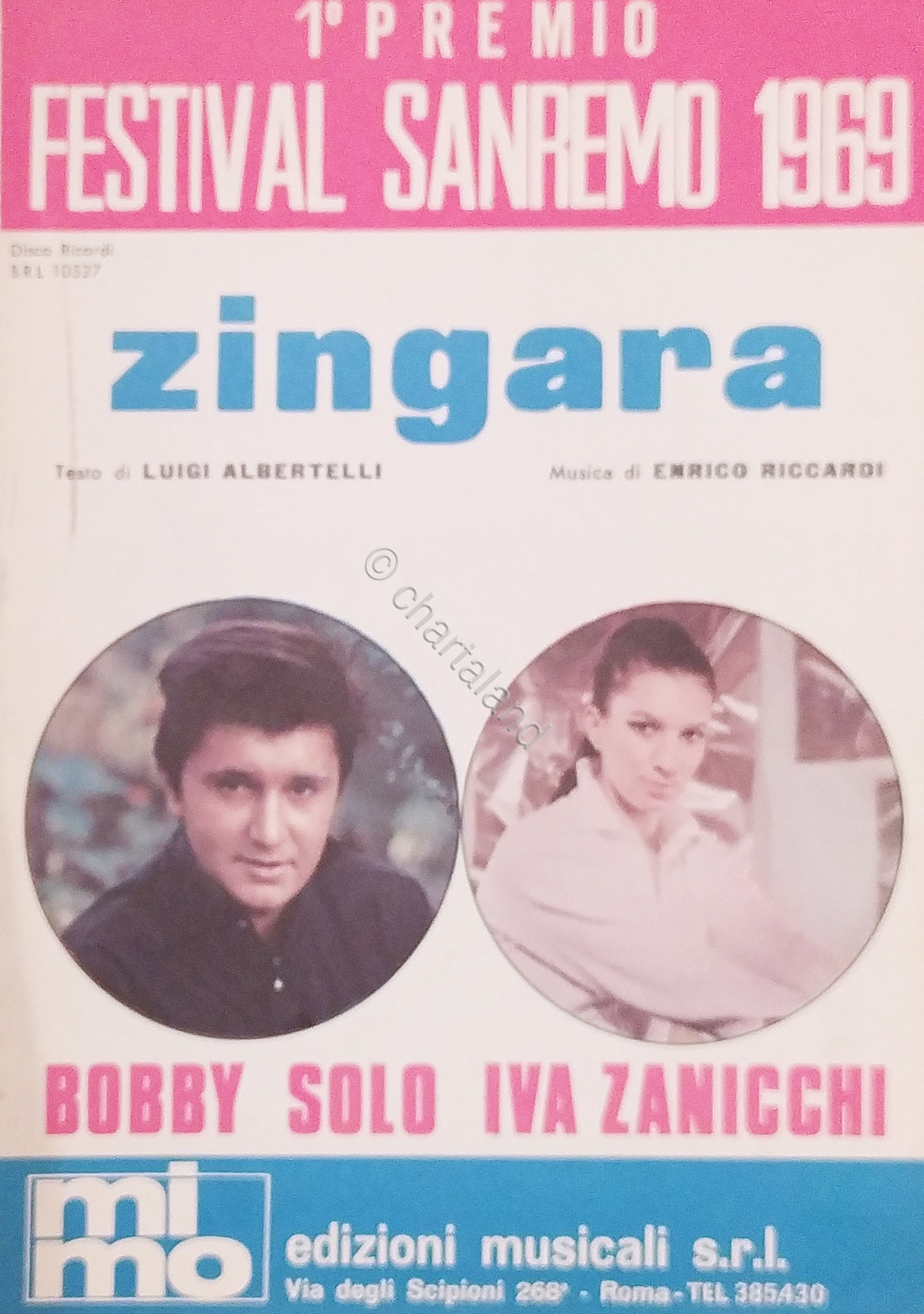 Spartiti - Zingara di Albertelli - Riccardi - Bobby Solo …