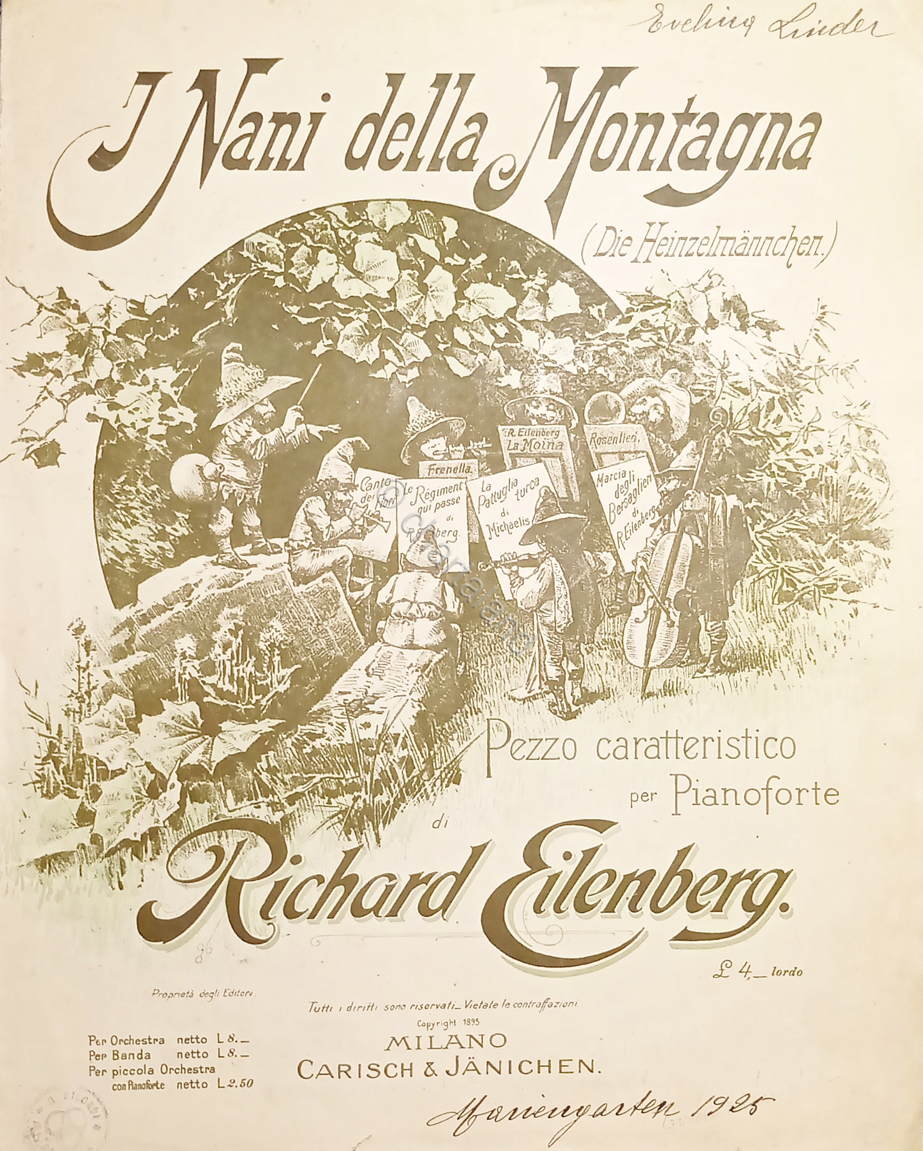 Spartiti I Nani della Montagna - Pezzo Caratteristico per Piano …