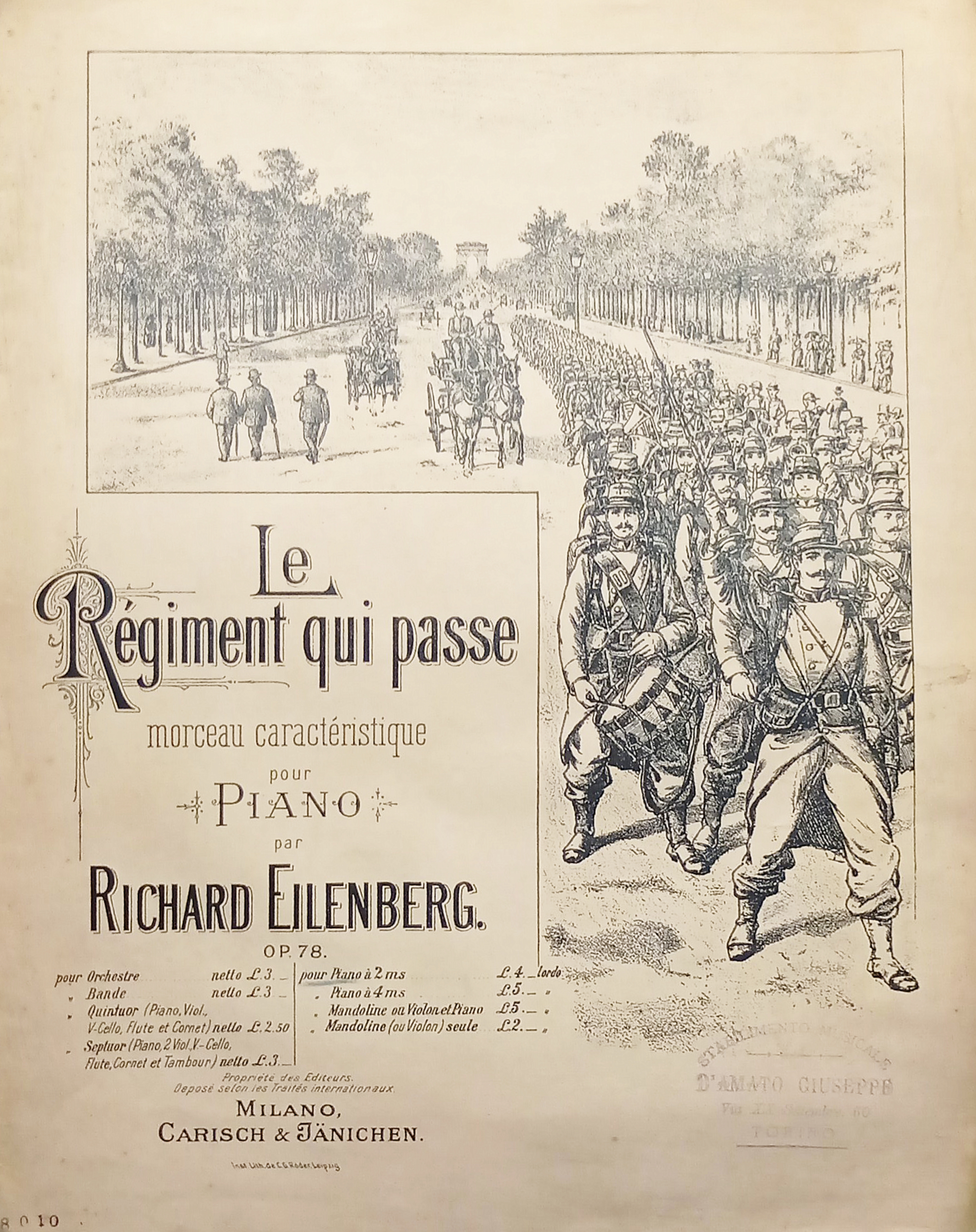 Spartiti Le Régiment qui passe - Morceau Caractéristique pour Piano …