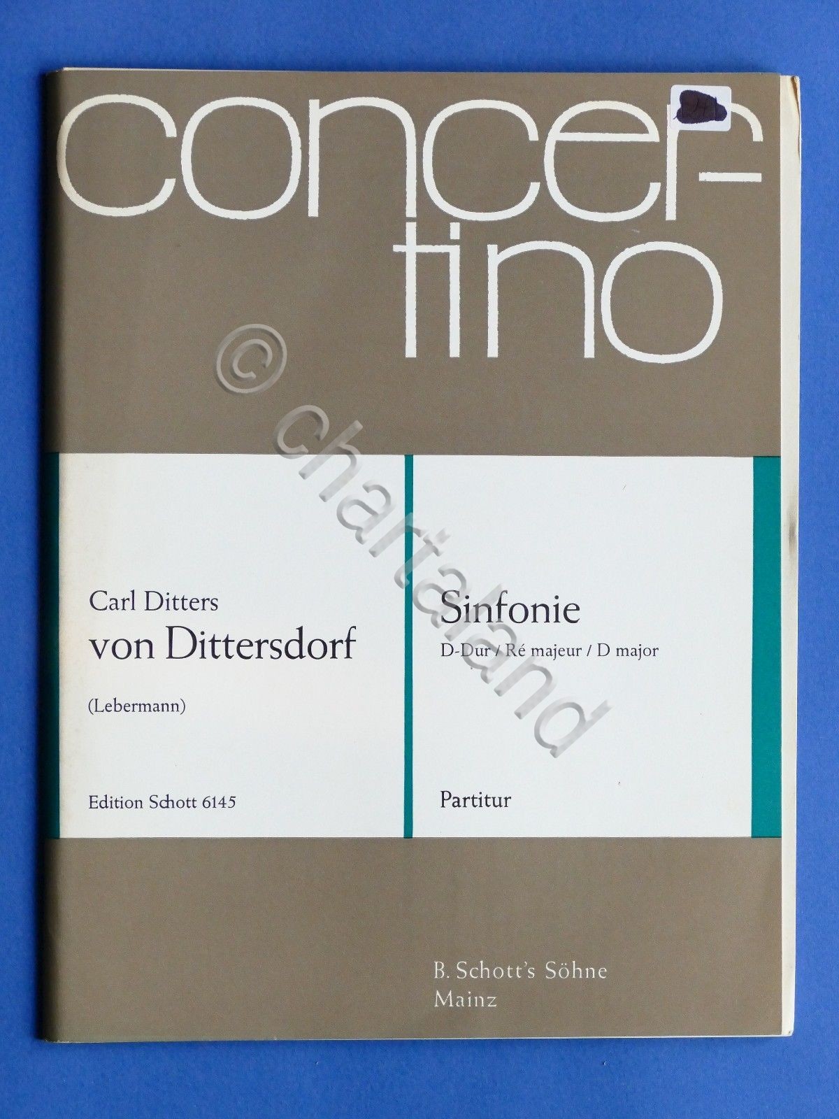 Spartiti Partitura - Carl Ditters - Sinfonie - Oboe Violino …