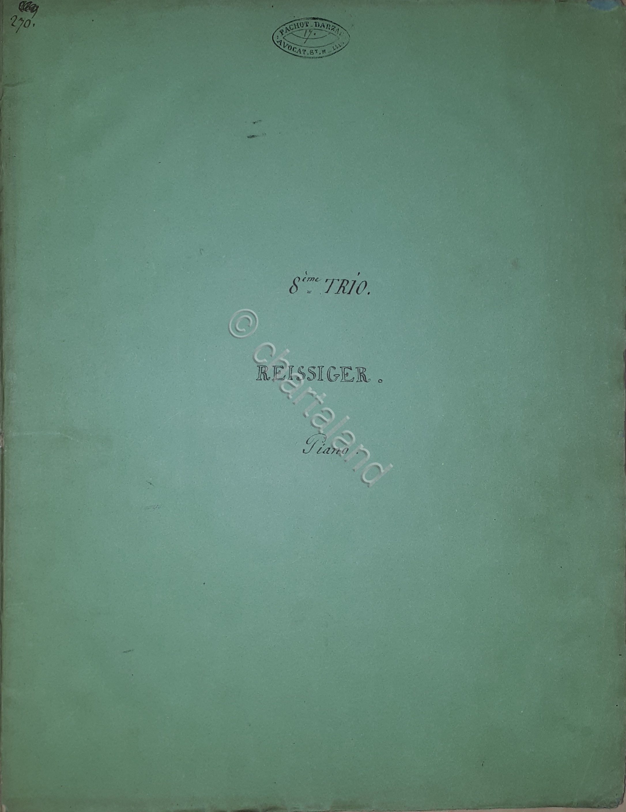 Spartiti Piano - 8^Trio pour Piano Violon et Violoncelle par …