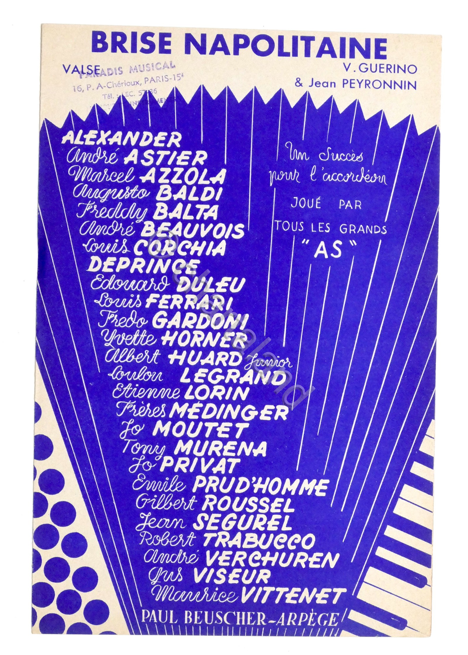 Spartito - Brise Napolitaine - Piano - Fisarmonica - ed. …