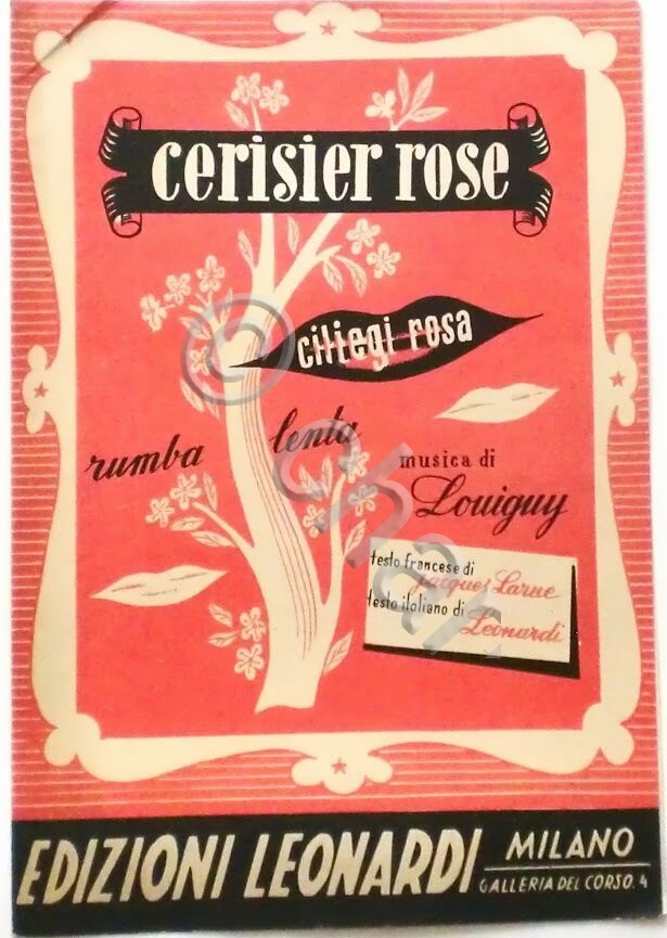 Spartito - Cerisier rose - Ciliegi rosa - canto mandolino …