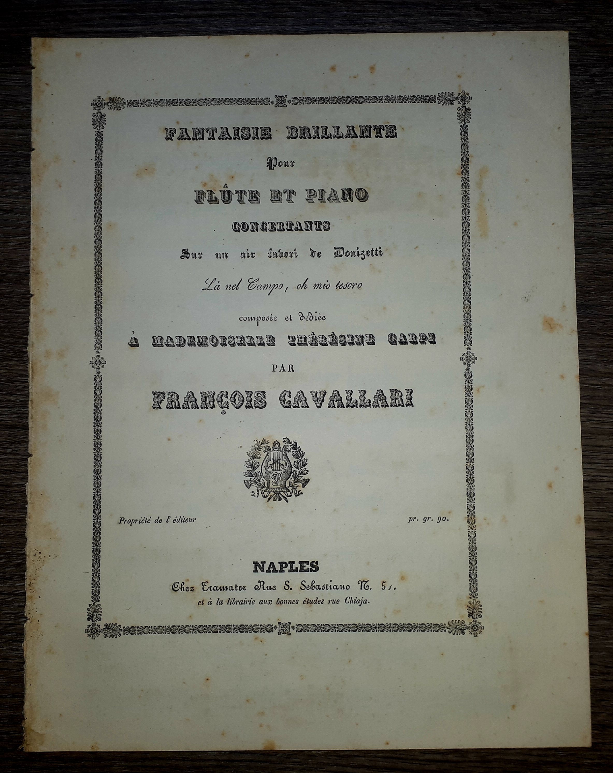 Spartito - Fantaisie Brillante pour Flute et Piano par François …