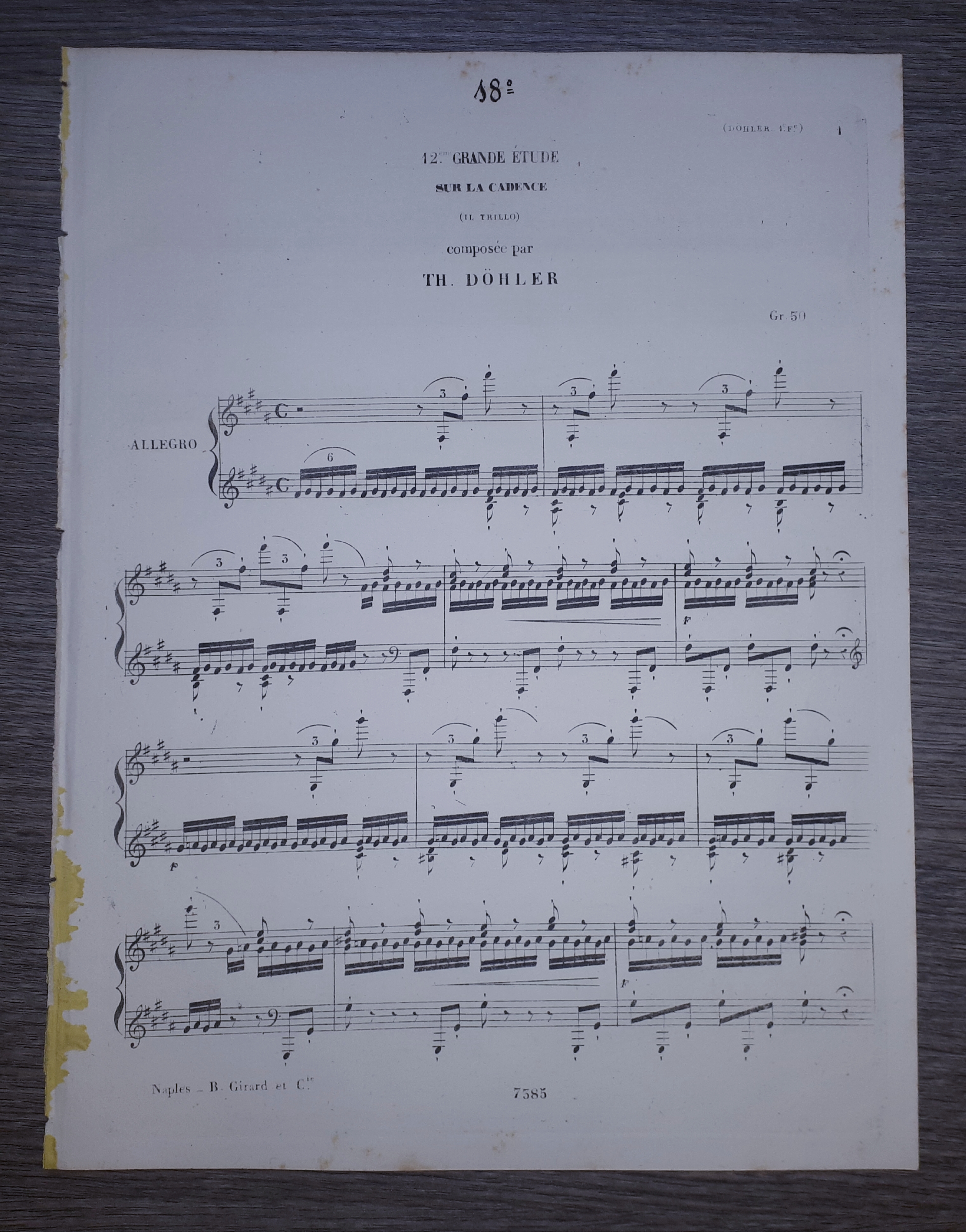 Spartito - Grande étude sur la Cadence pour Piano par …