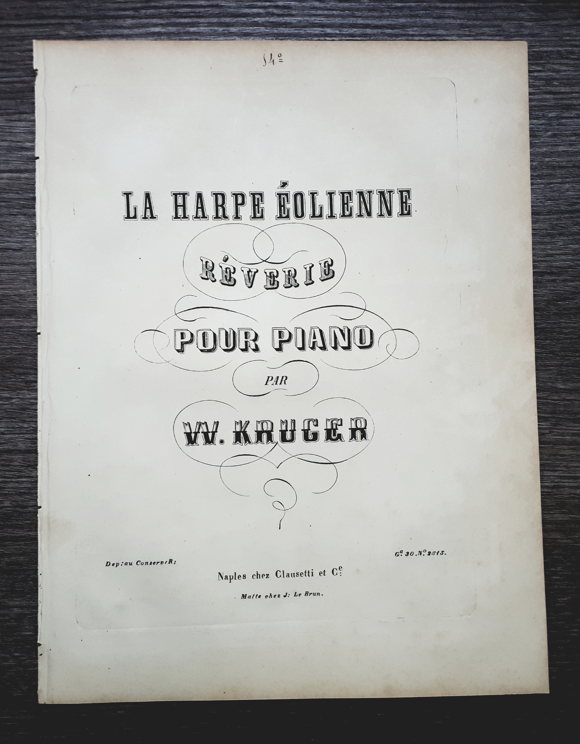 Spartito - La harpe éolienne - Rêverie pour Piano par …