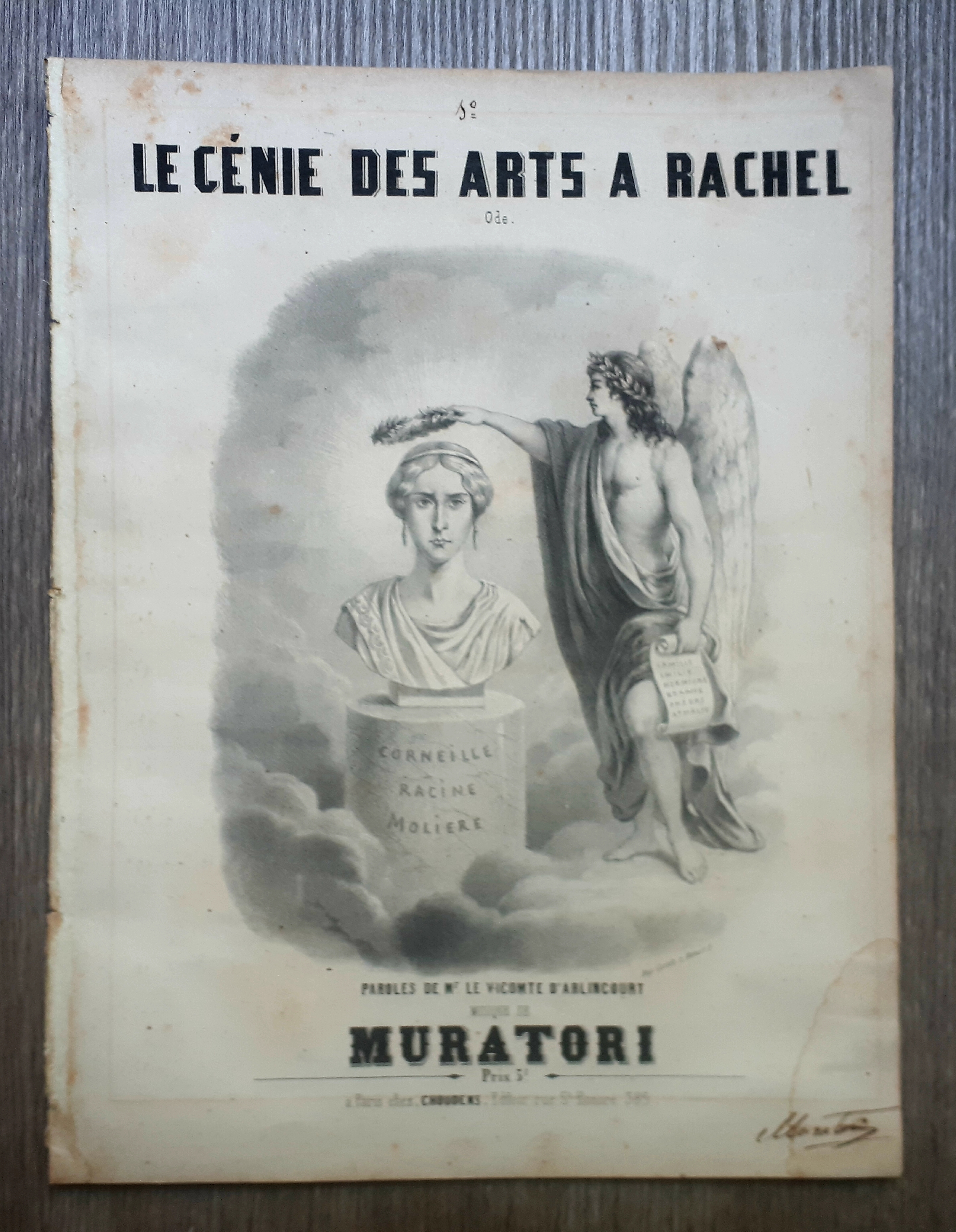 Spartito - Le Génie des arts a Rachel - Canto …